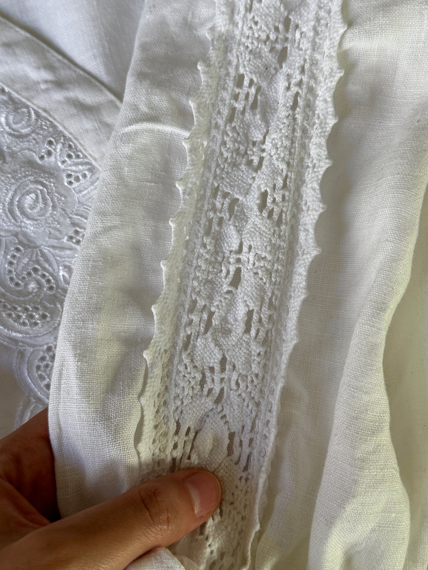 Vintage Linen Broderie Blouse