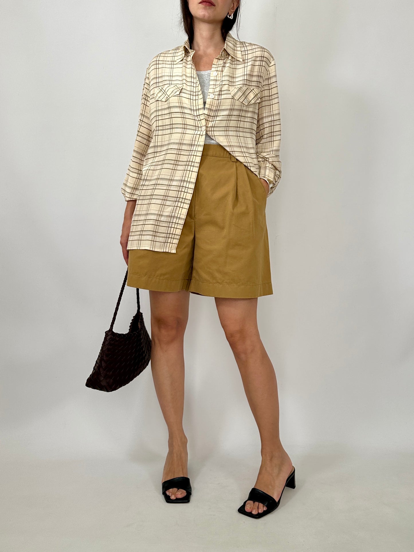 Vintage 100% Silk Check Shirt