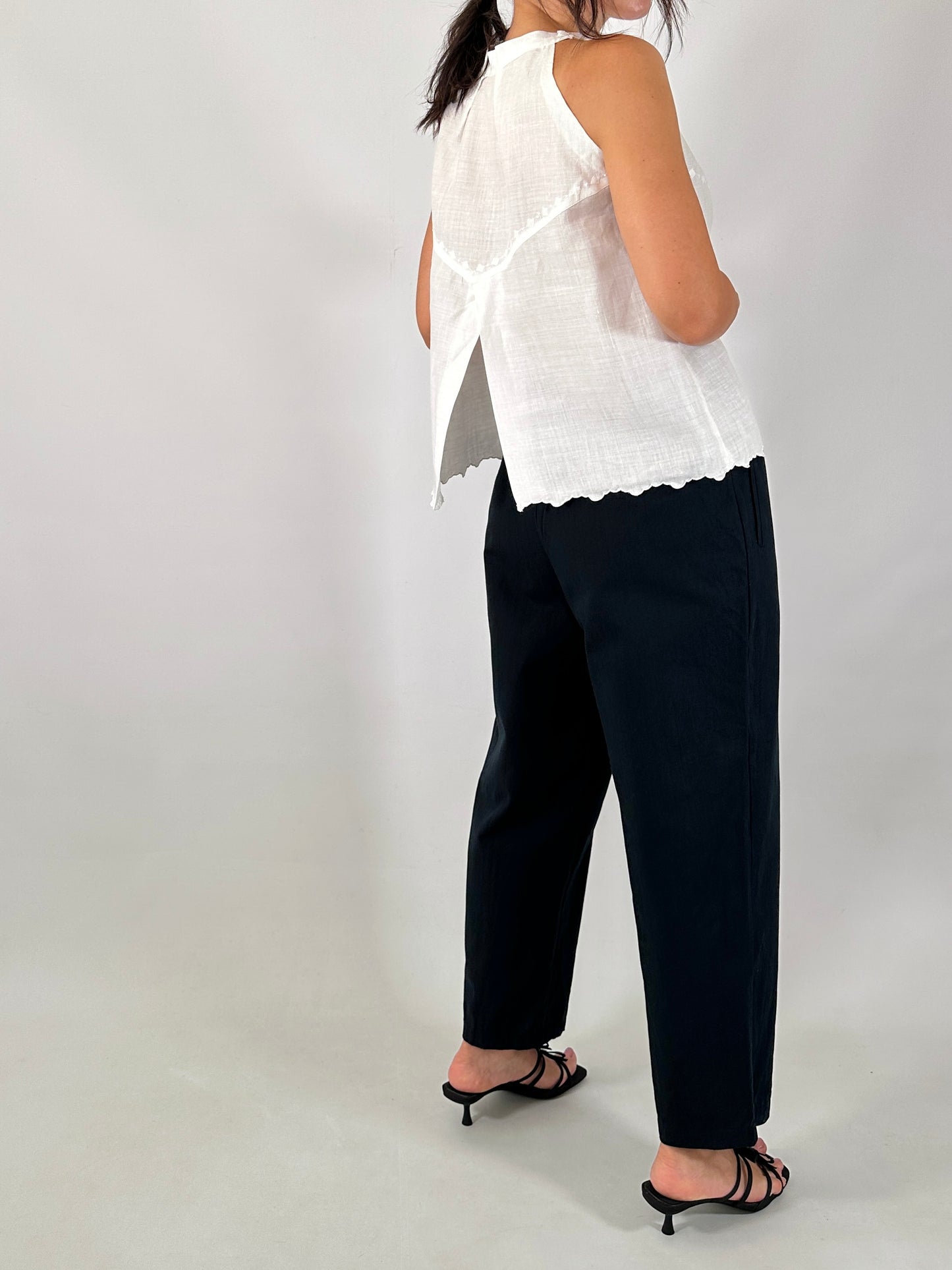 Vintage linen halter neck top