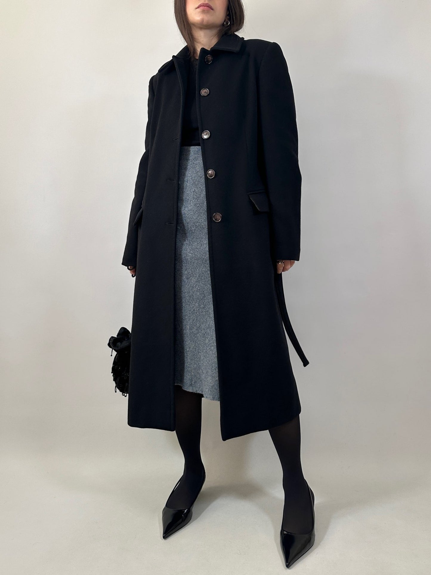 Classic Belted Wool and Cashmere Coat