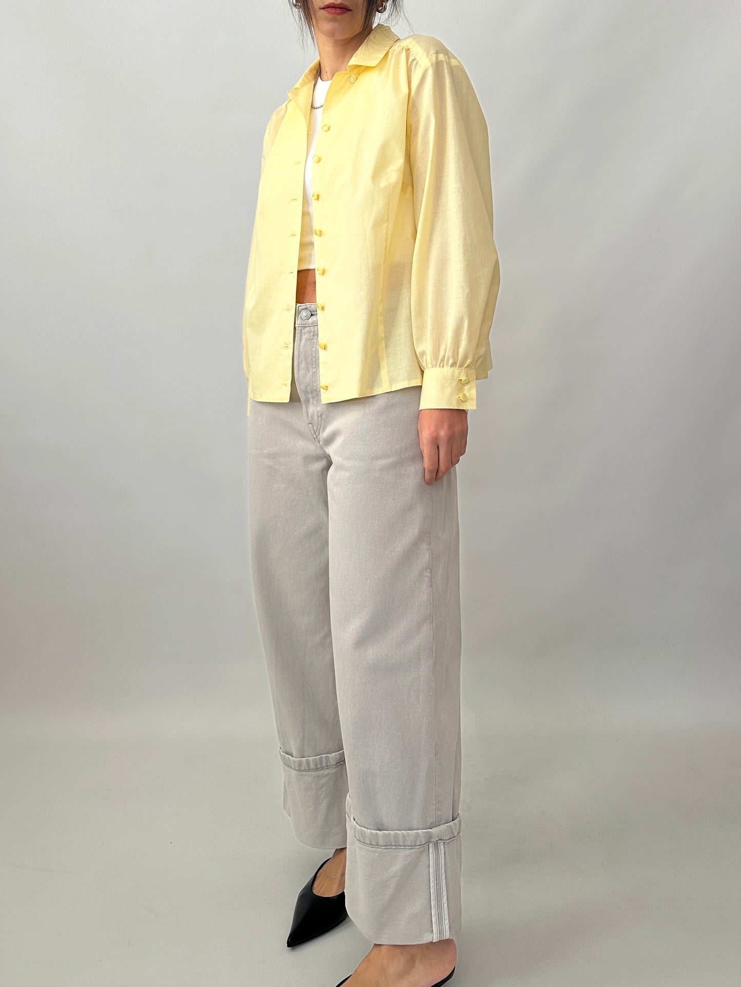Butter yellow vintage shirt