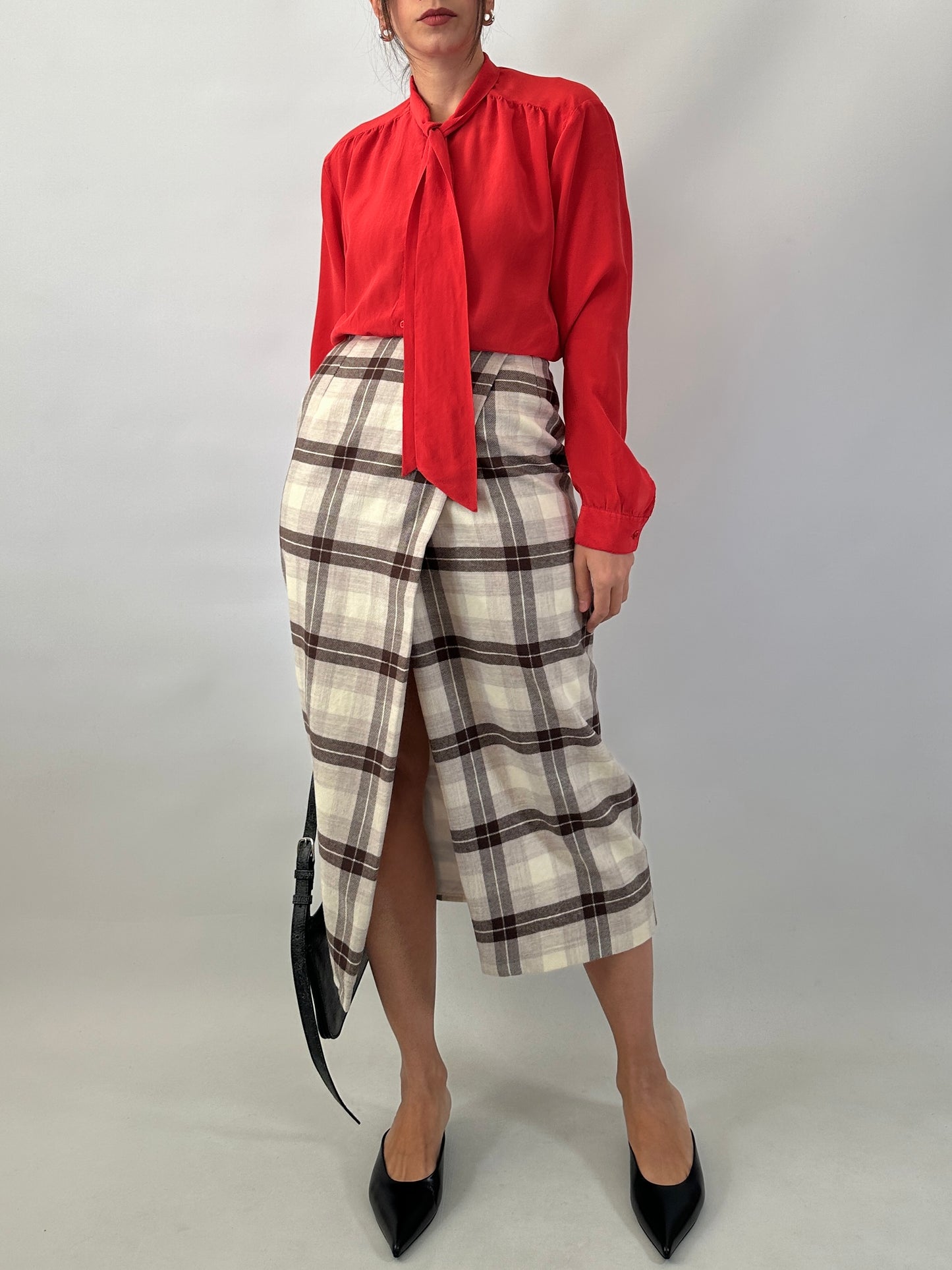 Handmade tartan wrap skirt