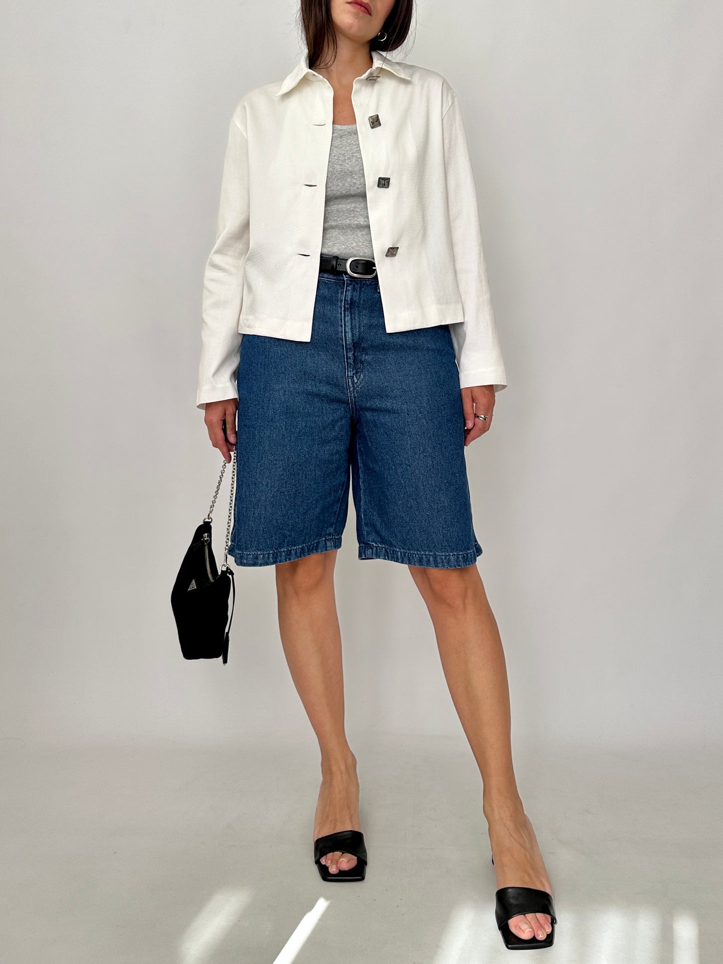 Genny Structured Cotton Boxy Fit Jacket
