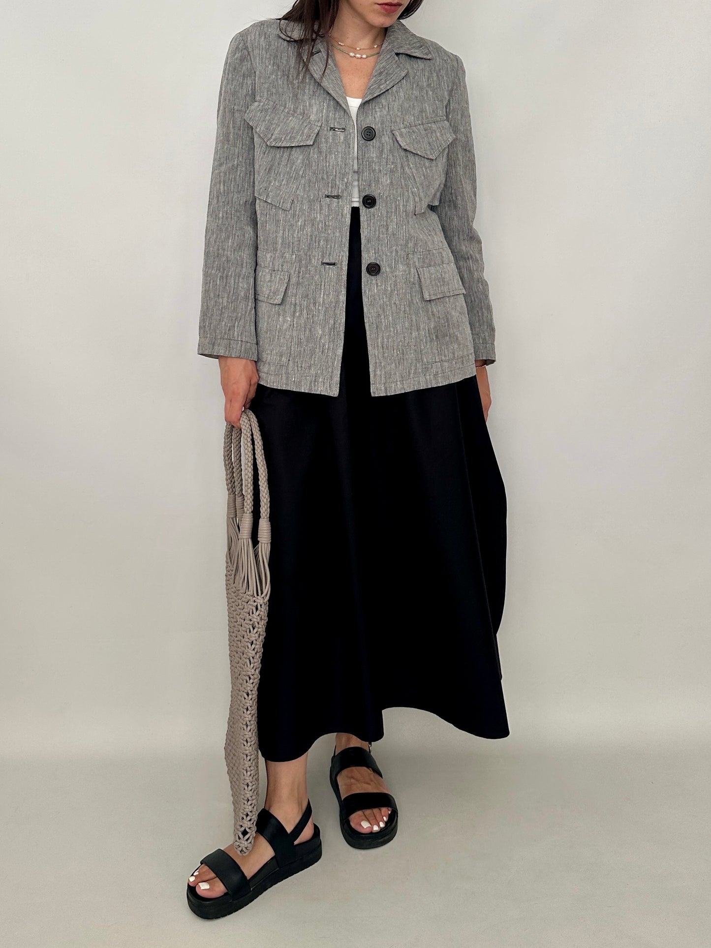 Max Mara pure linen utility jacket