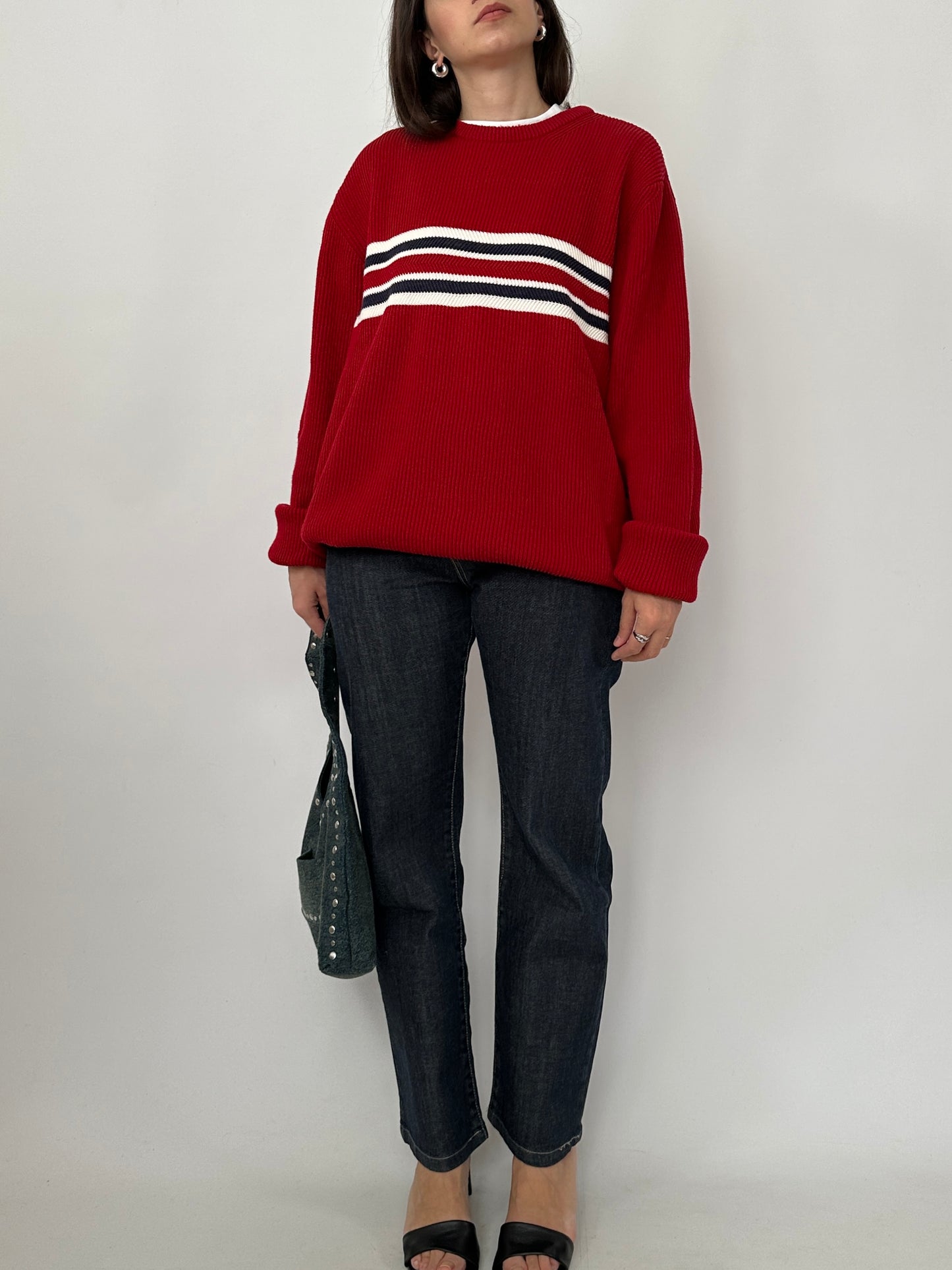 Tommy Hilfiger Rib Knit Pure Cotton Sweater