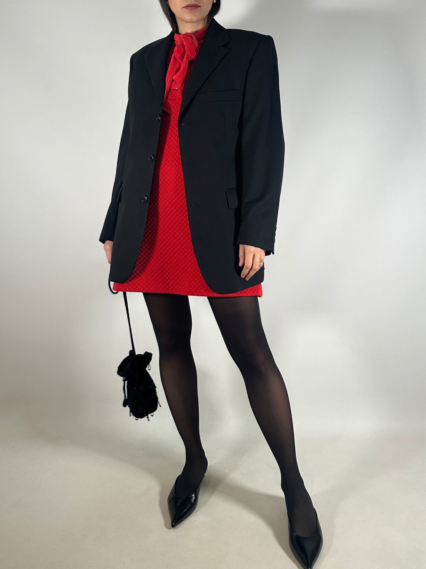 Love Moschino Quilted Red Shift Dress