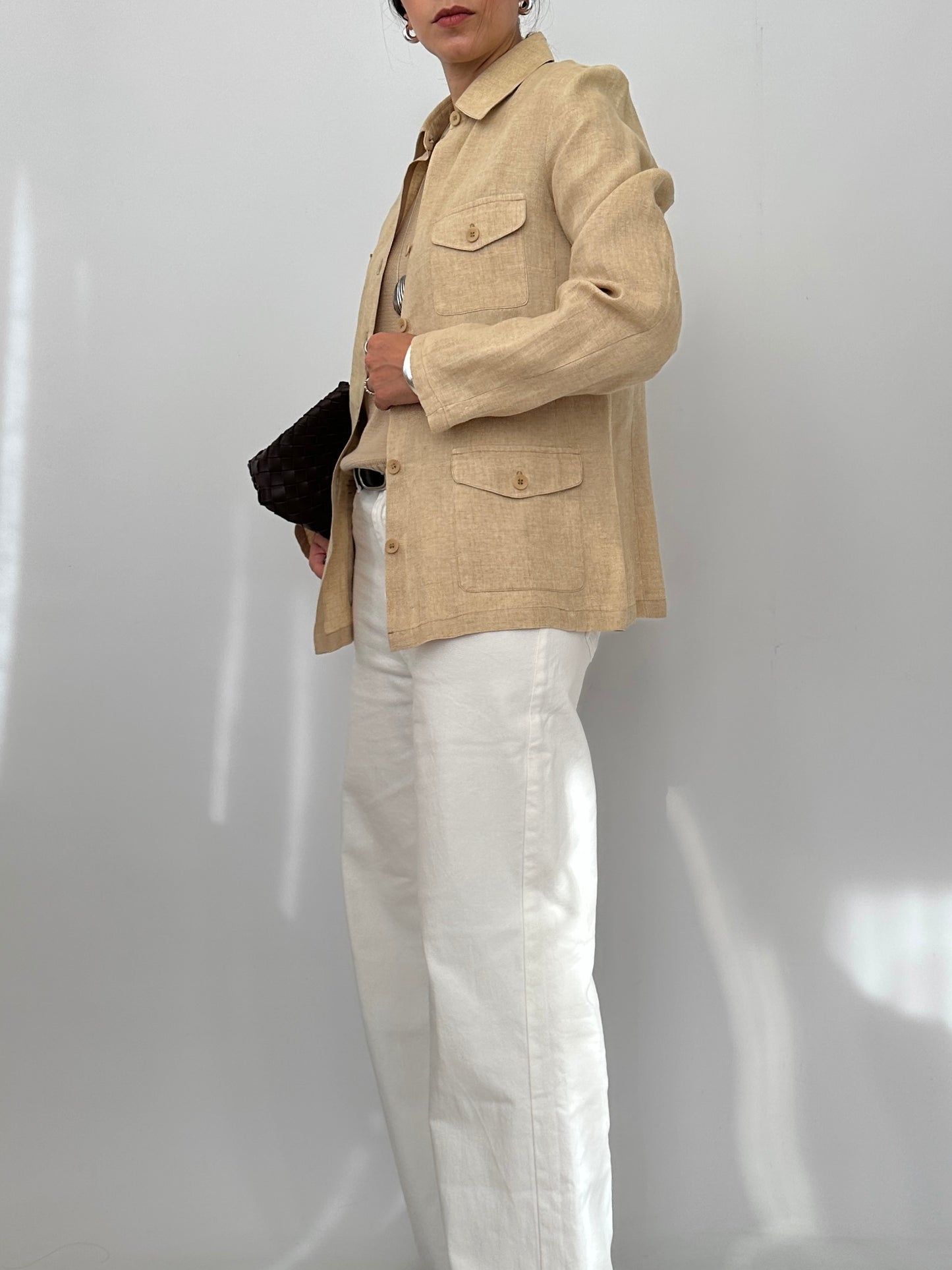 100% Linen Safari Overshirt