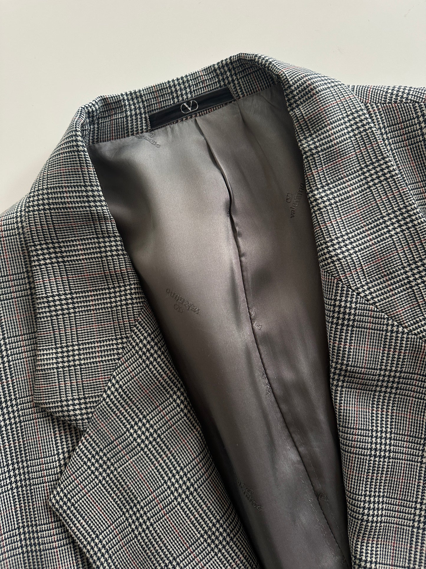 Vintage Valentino Check Wool Blazer