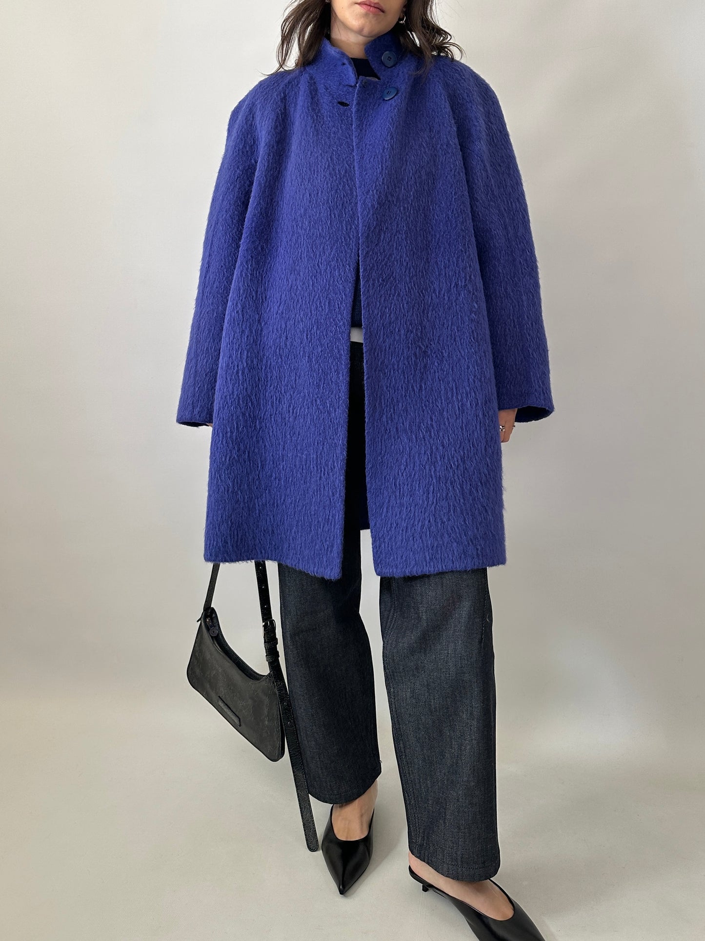 Authentic 1980s Agnona alpaca wool coat