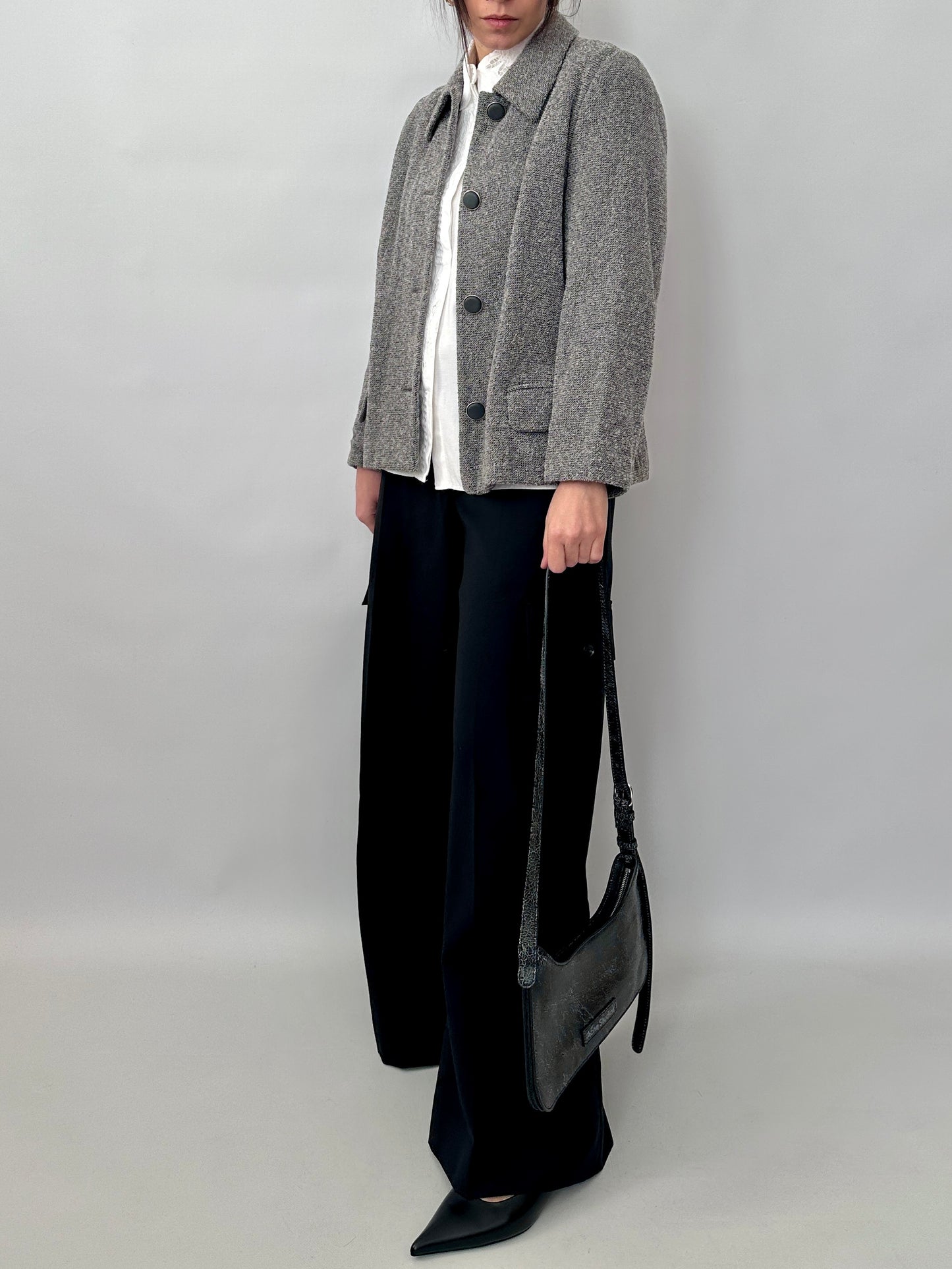 Salt and pepper wool jacket