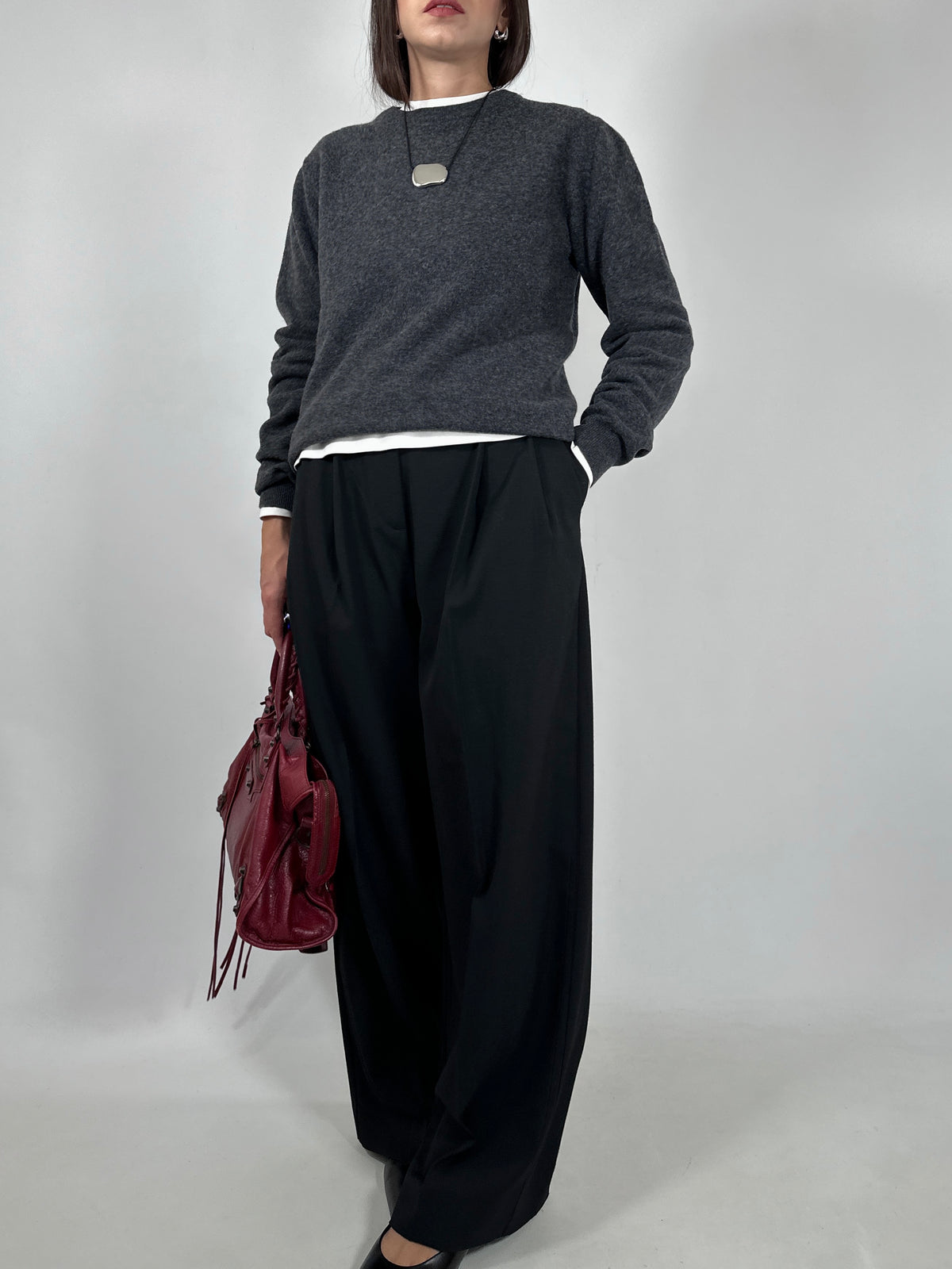 Soft Lambswool Dark Grey Sweater