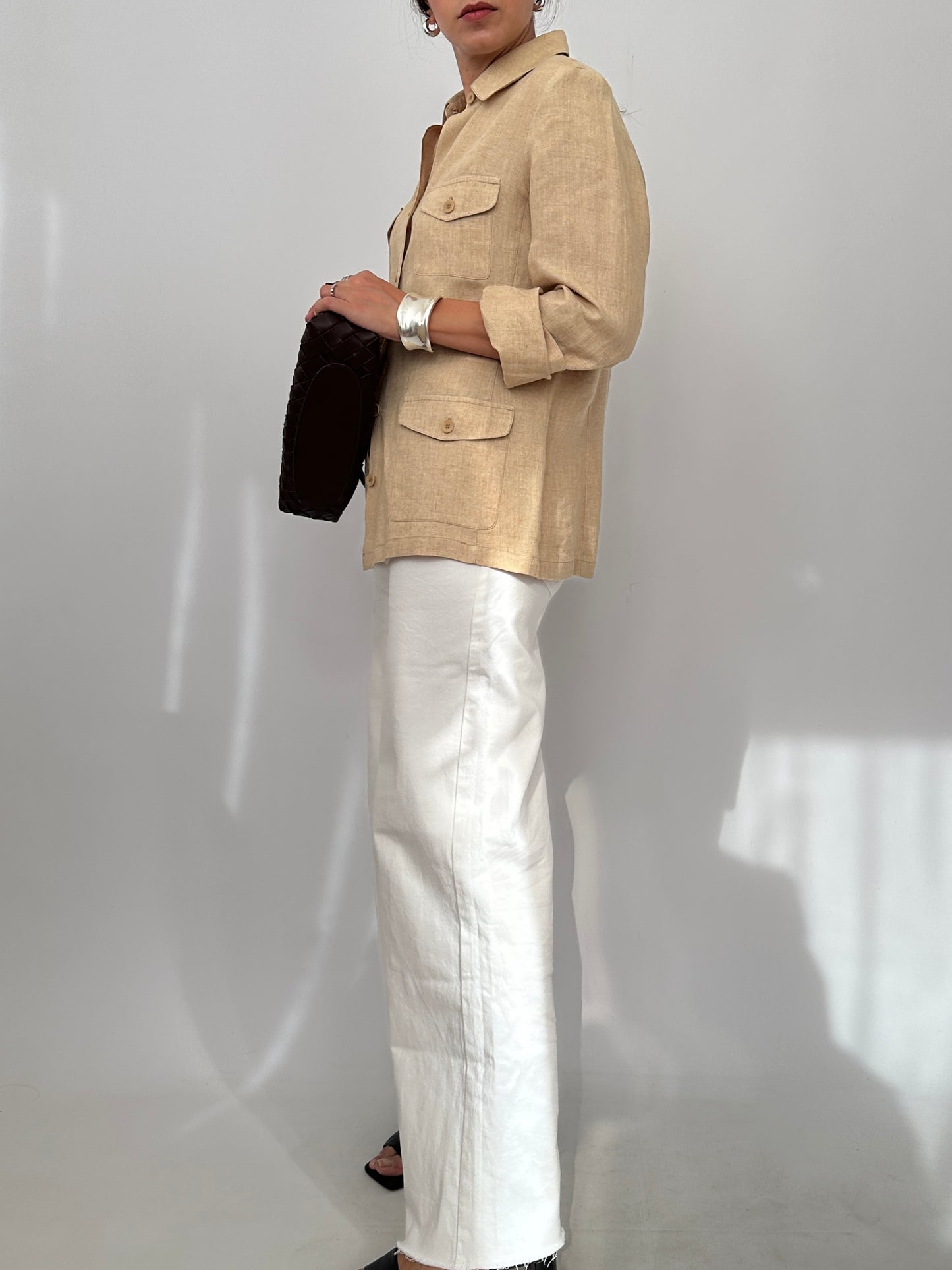 100% Linen Safari Overshirt