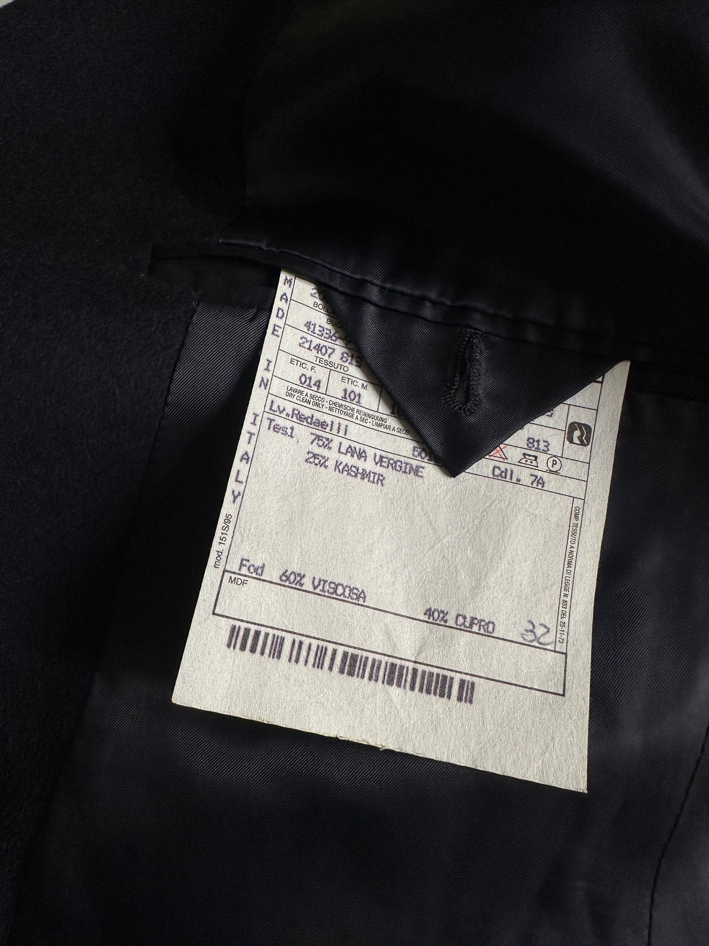 Vintage Navy Cashmere Blend Blazer