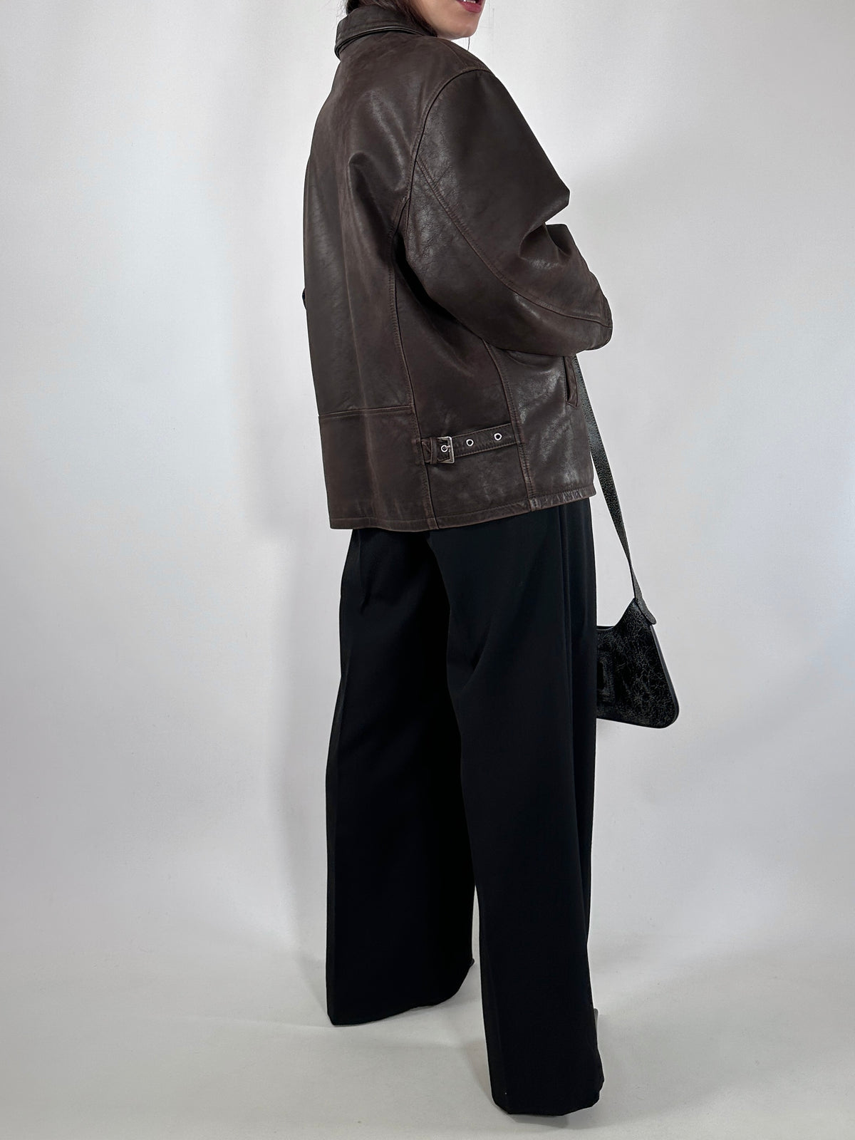 Vintage Brown Nubuck Leather Jacket