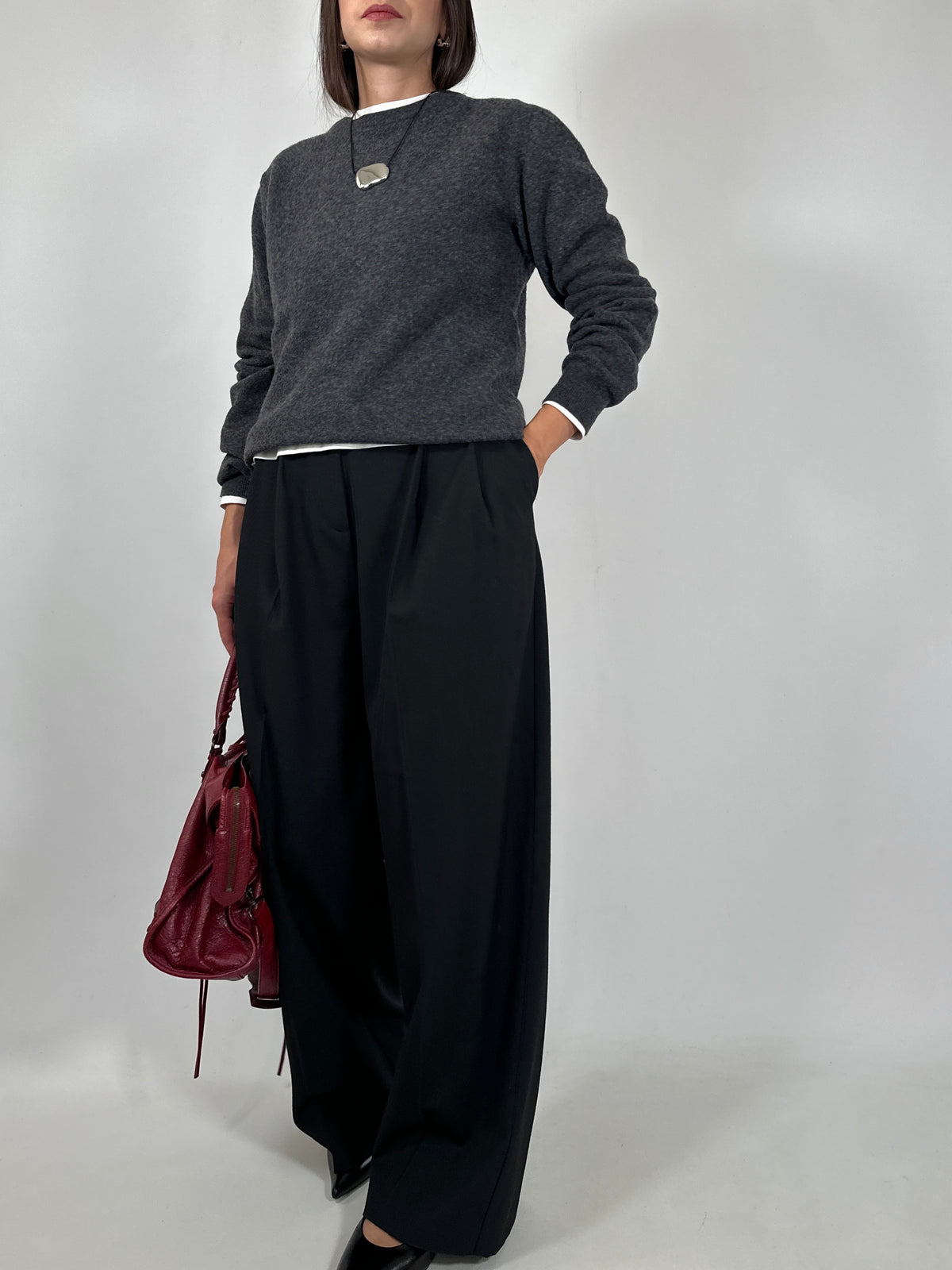 Soft Lambswool Dark Grey Sweater