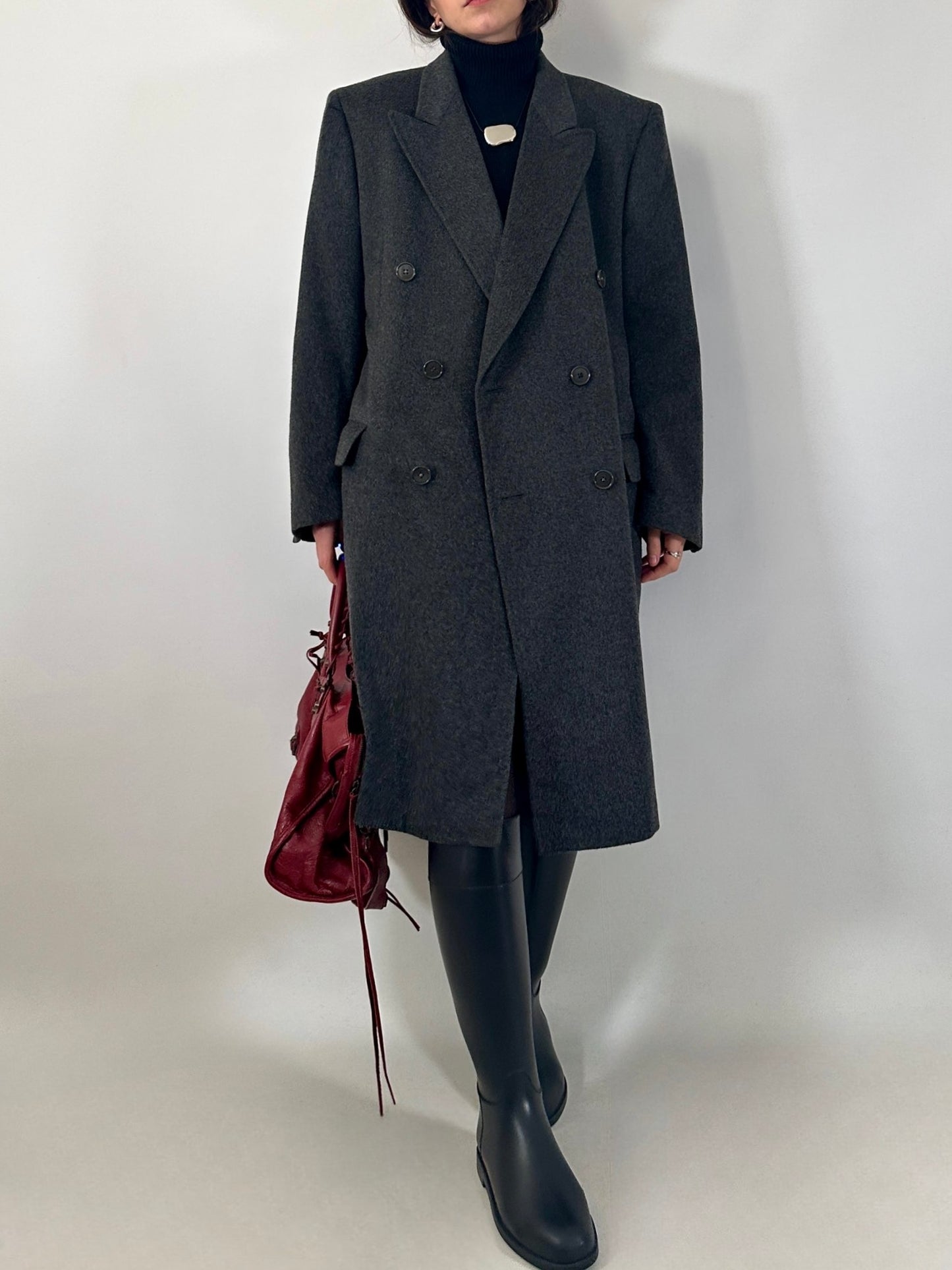 Vintage tailored double-breasted coat