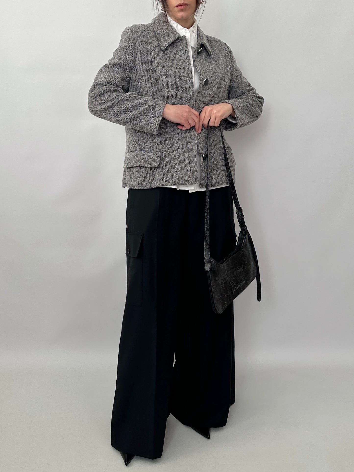 Salt and pepper wool jacket