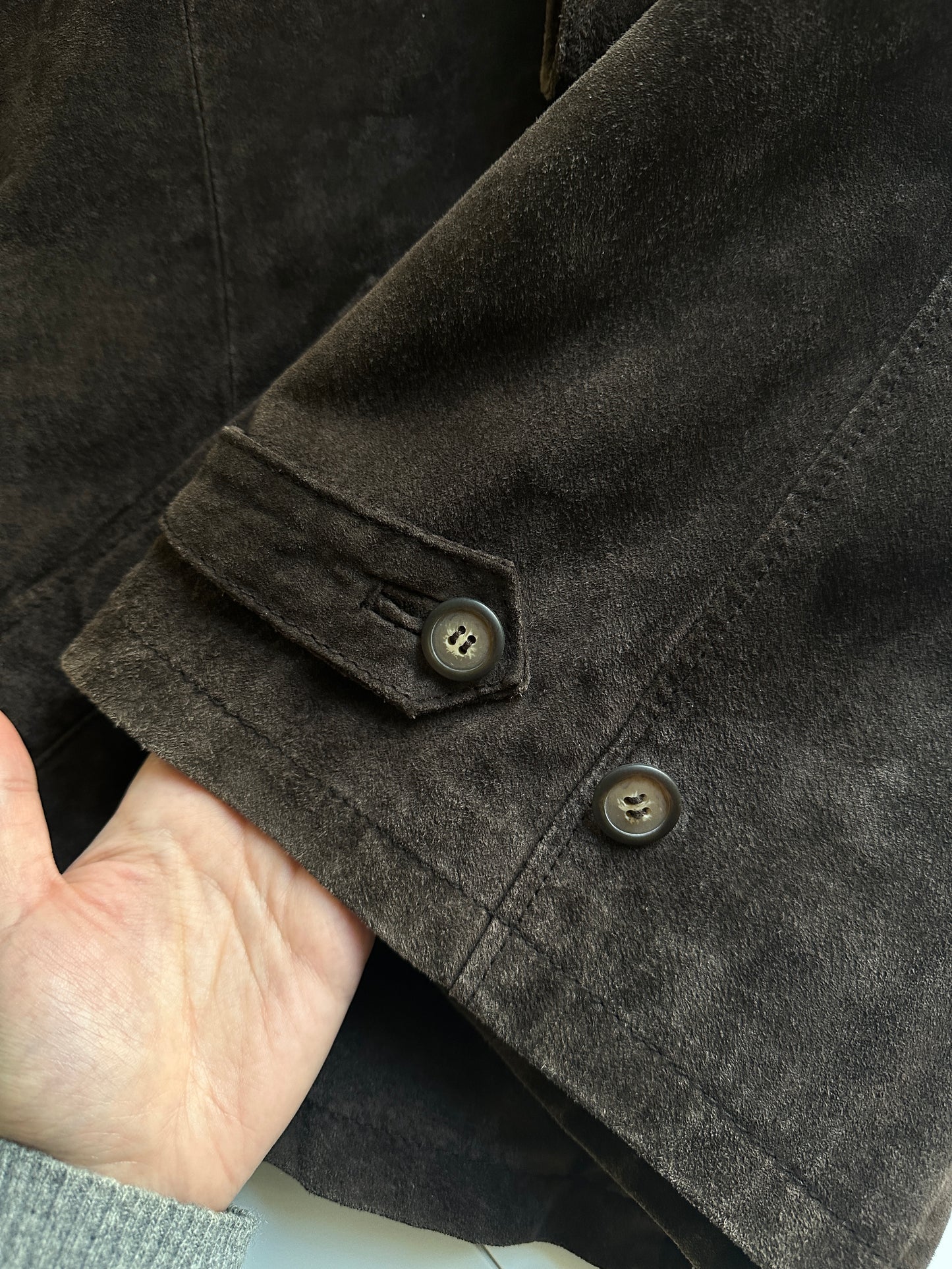 Vintage Zipped Suede Leather Jacket