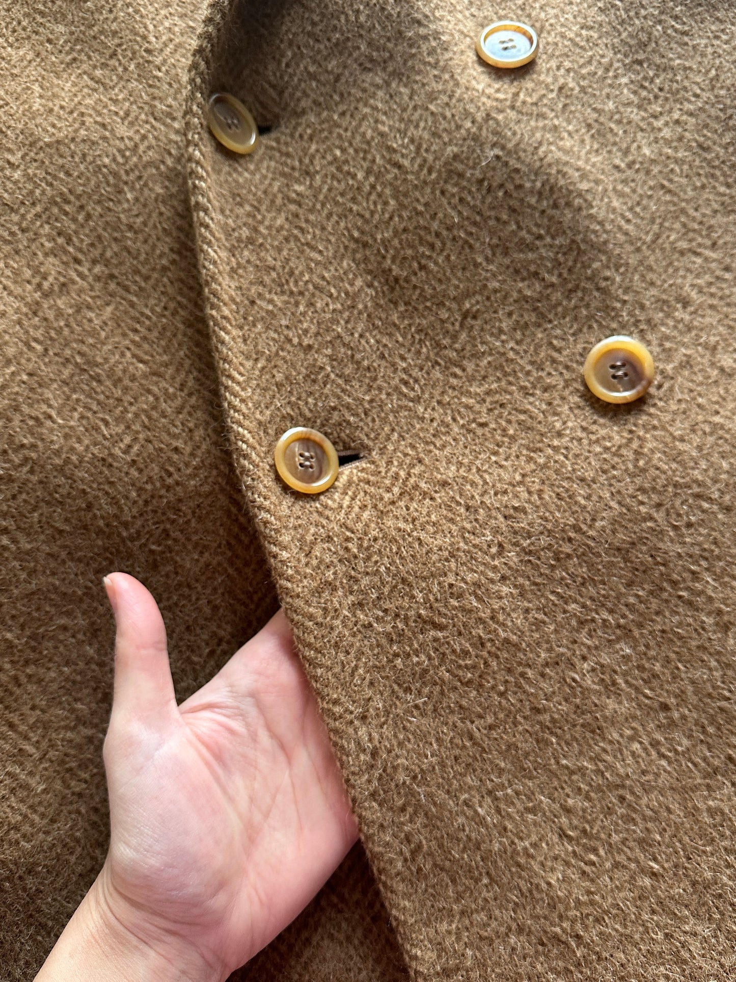 Oversized Herringbone Belted Coat