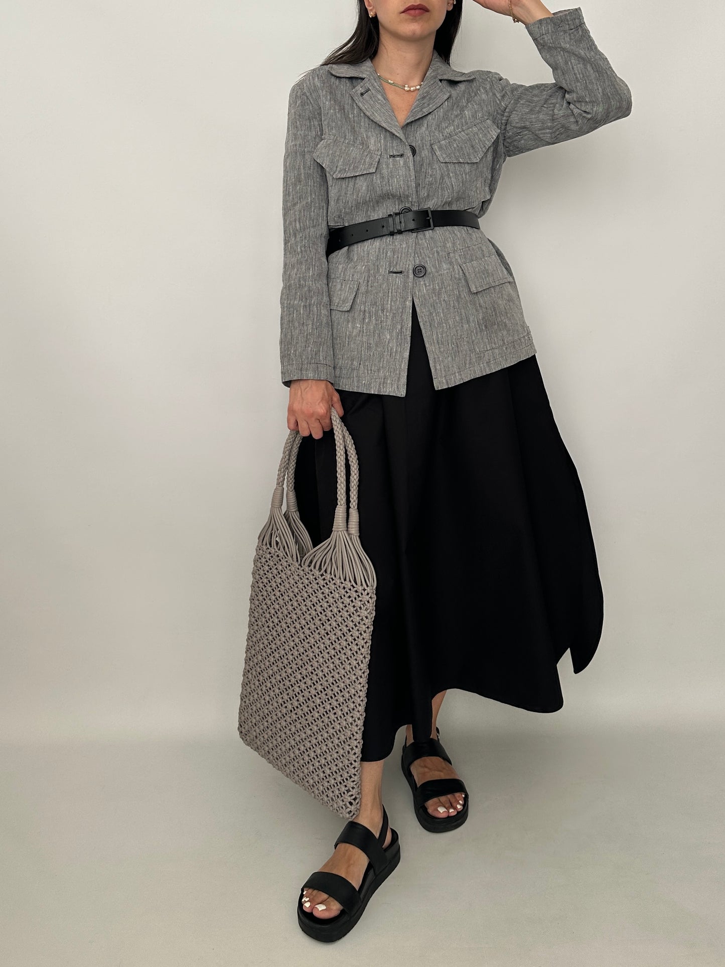 Max Mara pure linen utility jacket