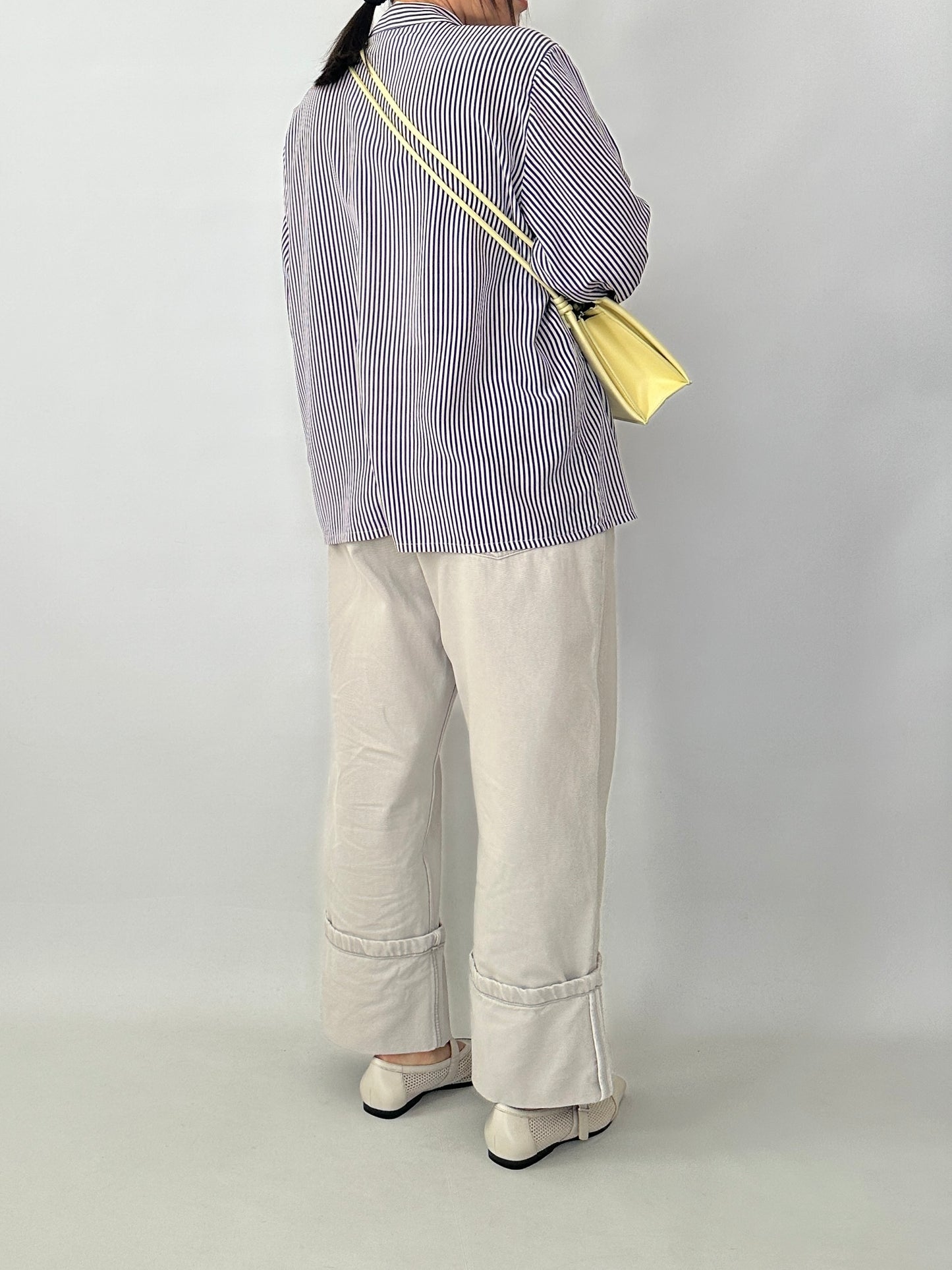 Pure silk striped shirt