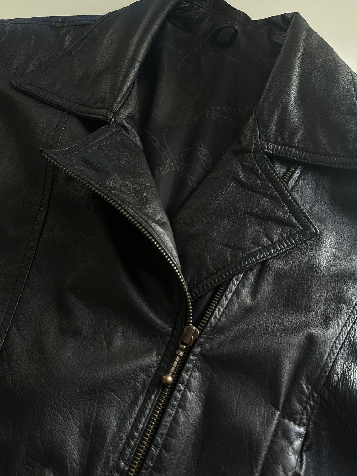 80s Belted Leather Jacket