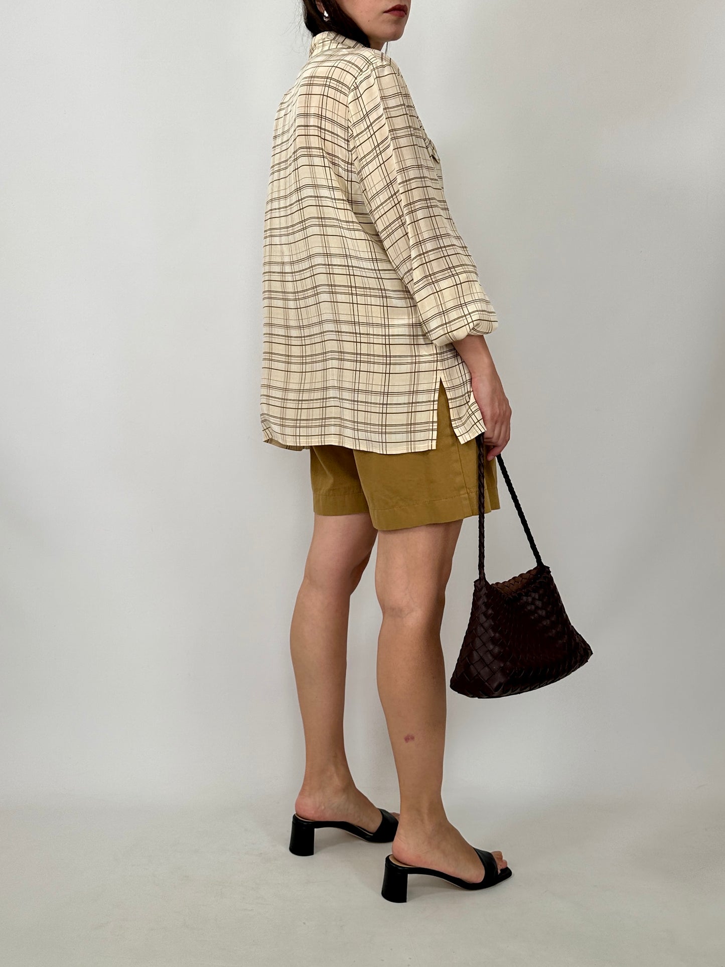 Vintage 100% Silk Check Shirt