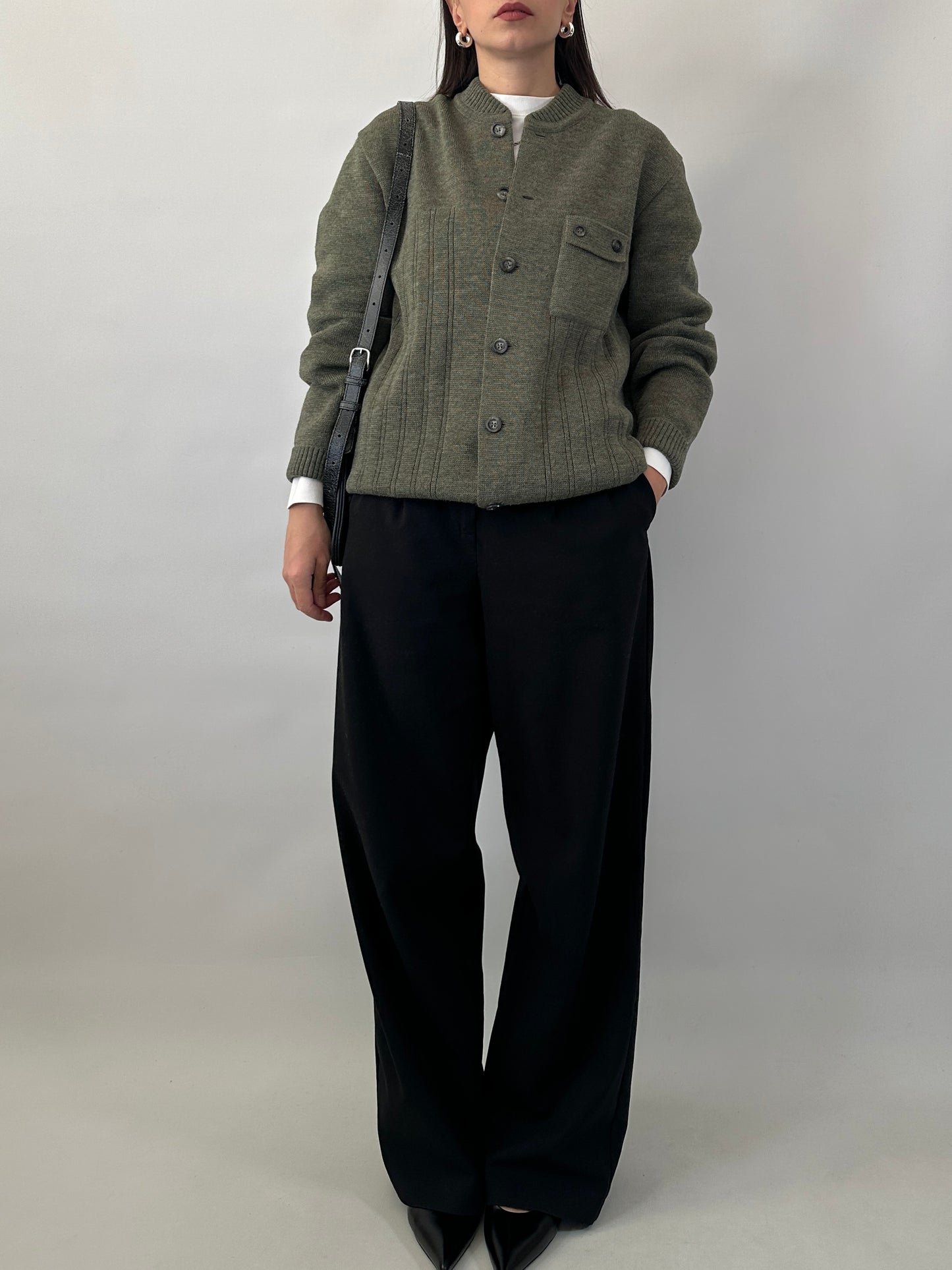 Vintage knitted bomber jacket