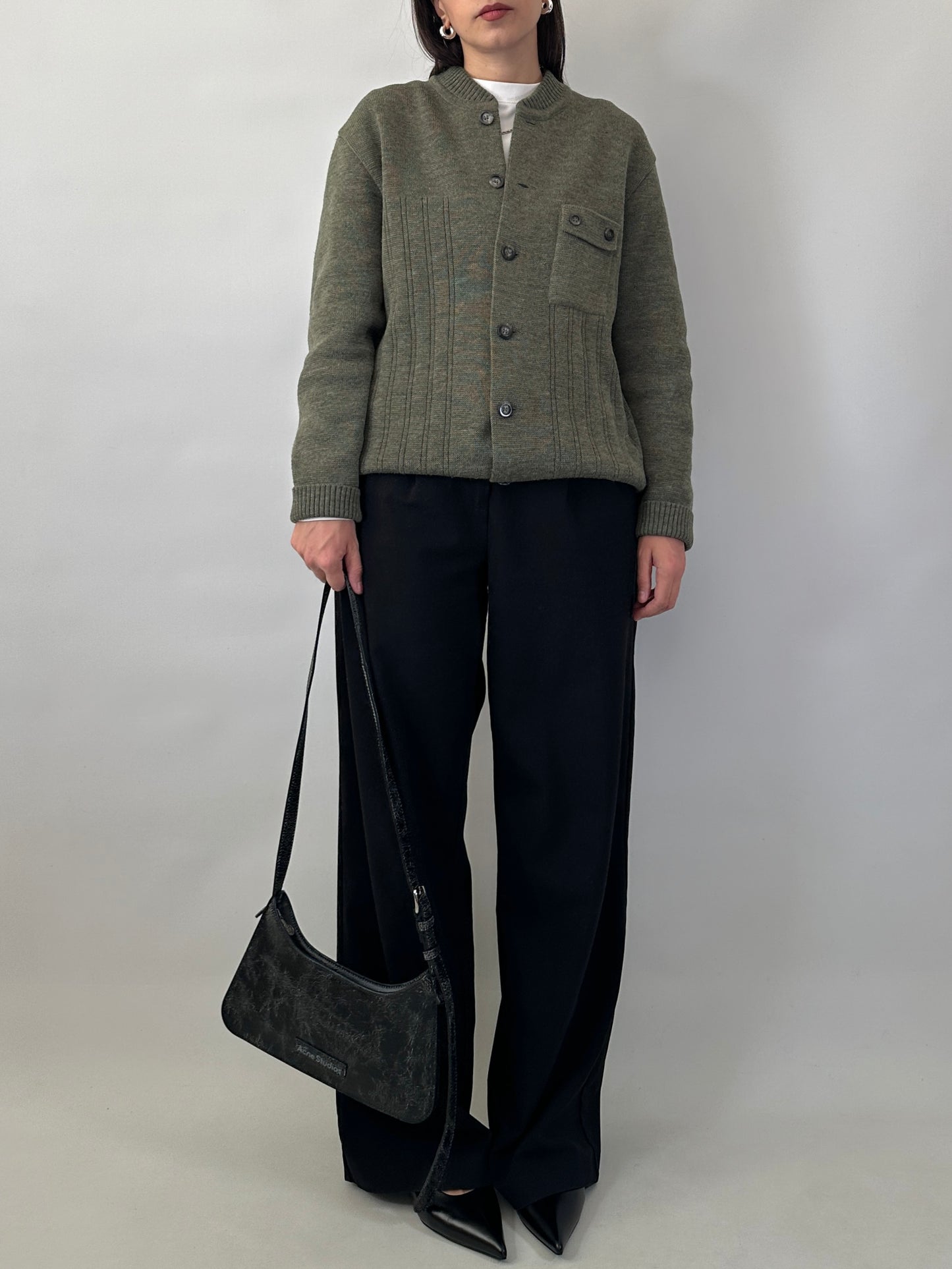 Vintage knitted bomber jacket