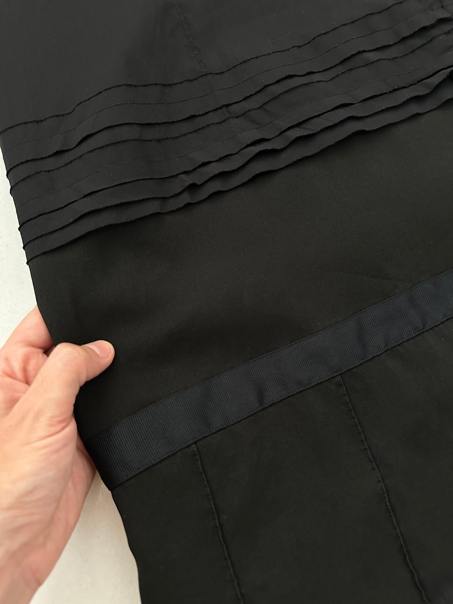 Black cotton maxi skirt