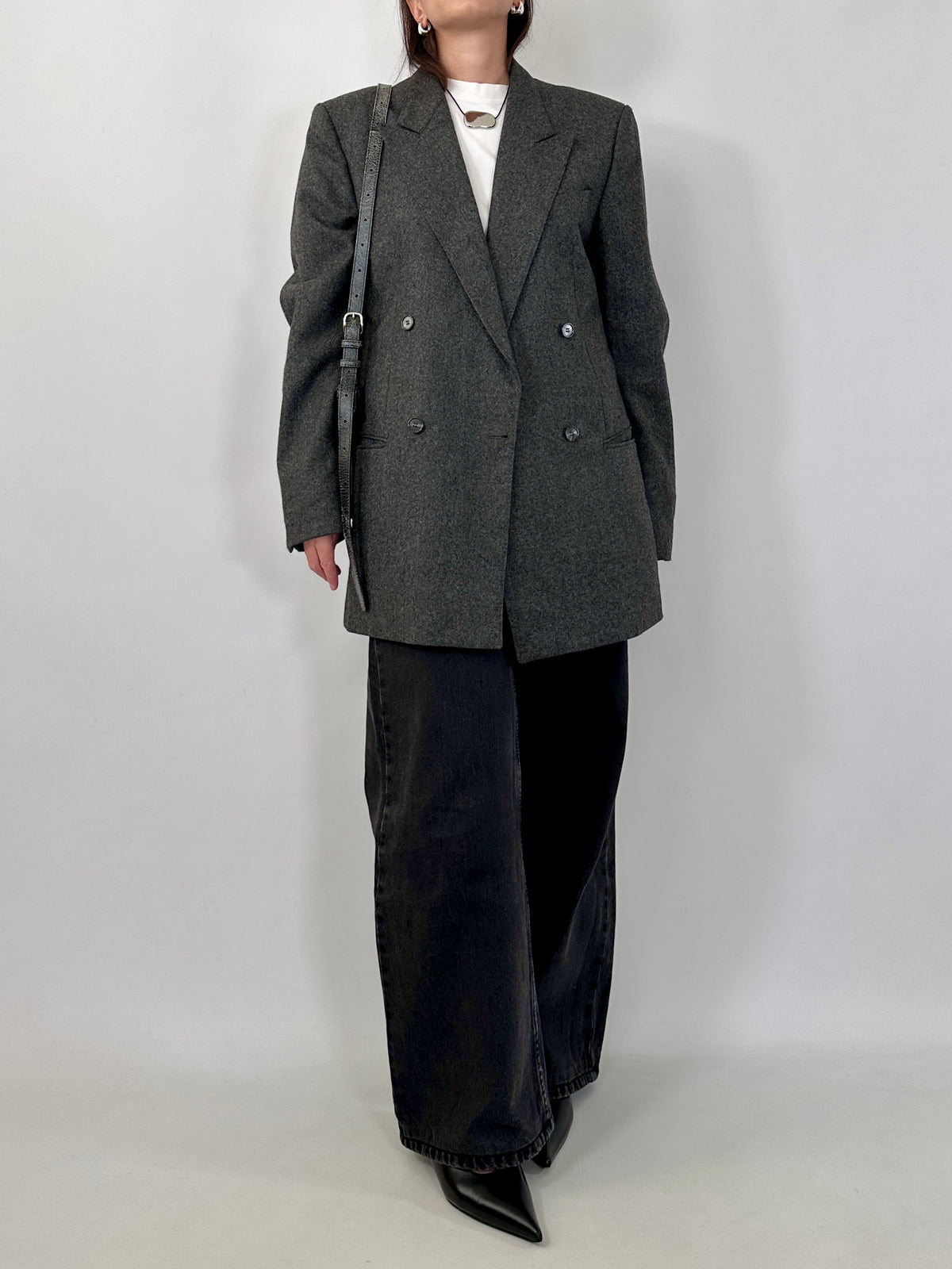 Pure Wool Double-Breasted Blazer