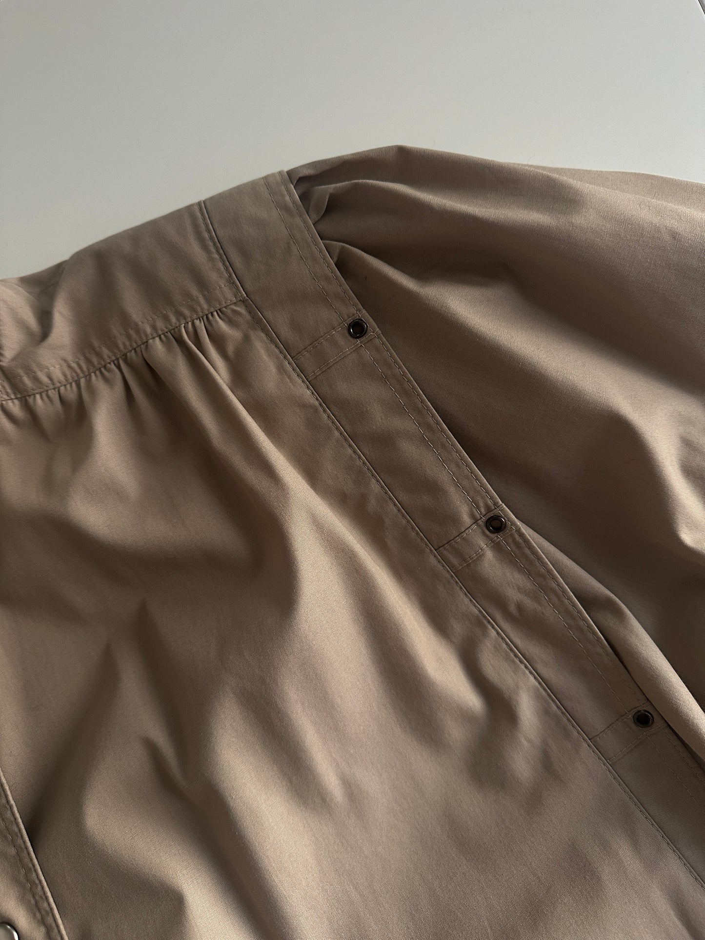 Vintage Lightweight Coat with Puff Sleeves