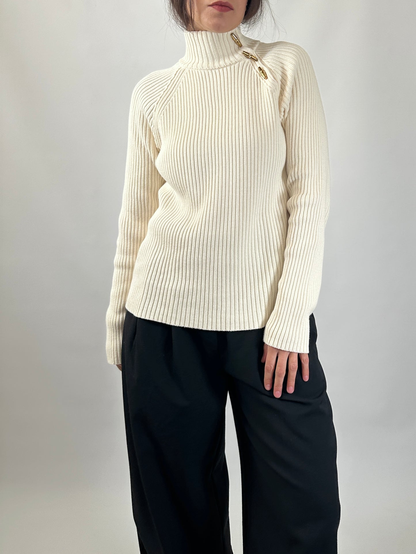 Pure Cotton Ribbed Sweater by Ralph Lauren