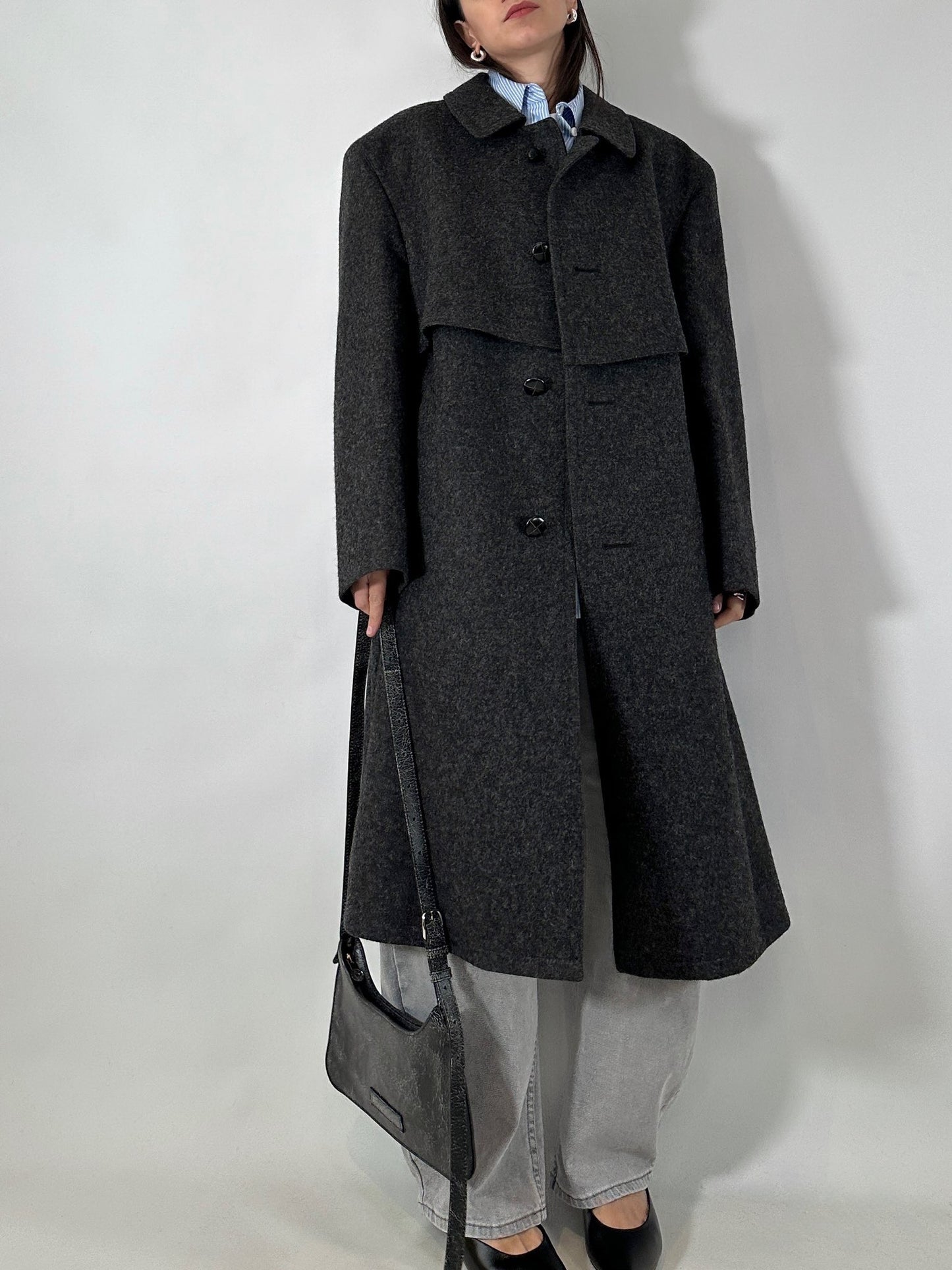 Vintage gray Loden coat
