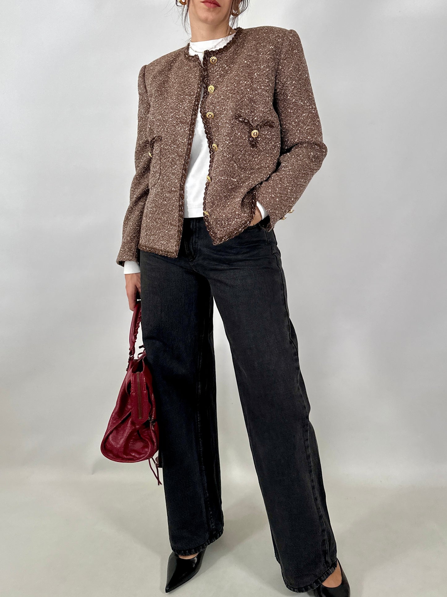 Vintage Luisa Spagnoli tweed bouclé jacket