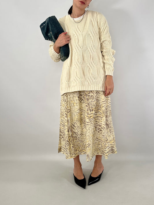Vintage Benetton cable knit sweater
