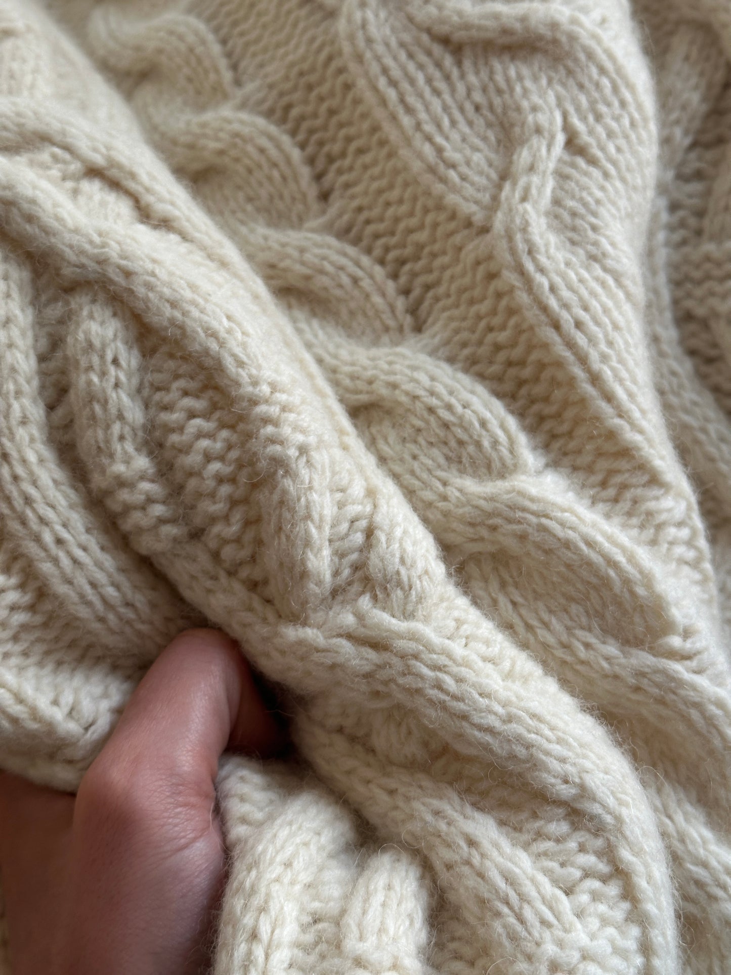 Vintage Cable Knit Wool Sweater