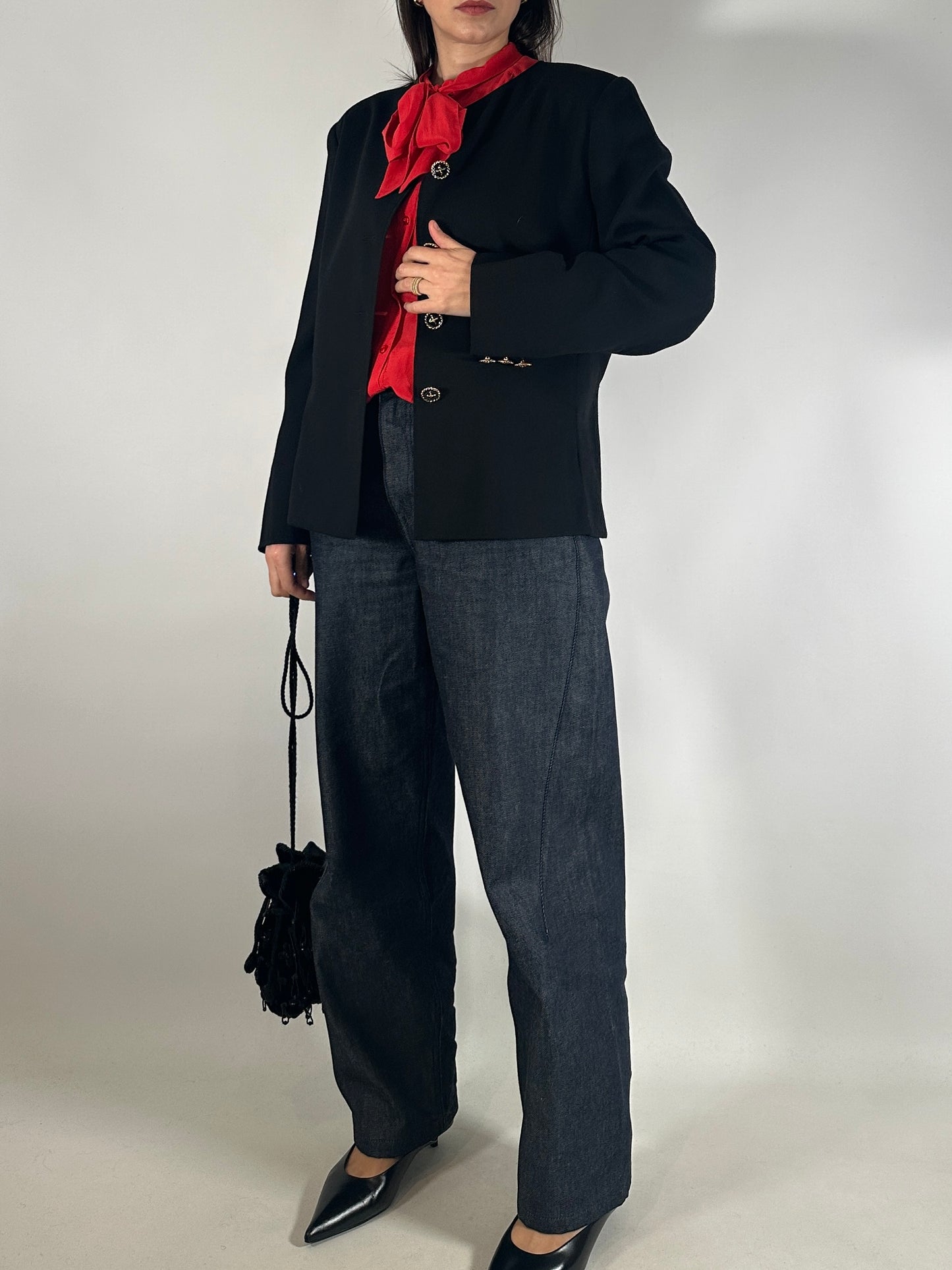 Marella Vintage Wool Jacket with Button Detail