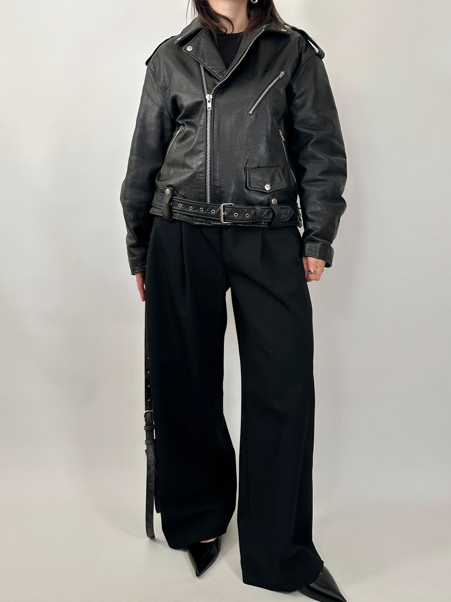 Vintage Leather Perfecto Biker Jacket