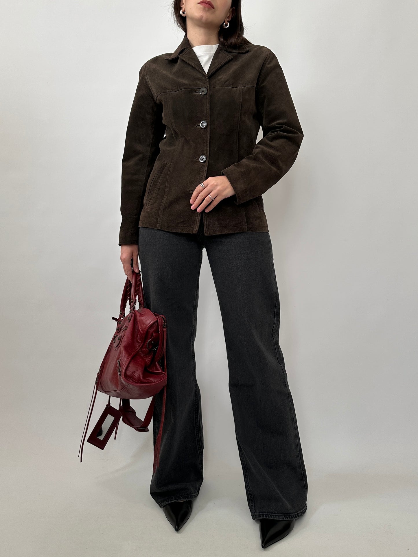 Slim Fit Brown Suede Leather Jacket