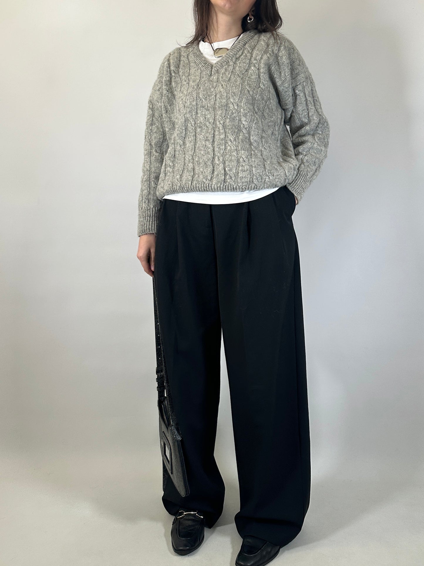 Essential Cable-Knit Shetland Wool Sweater