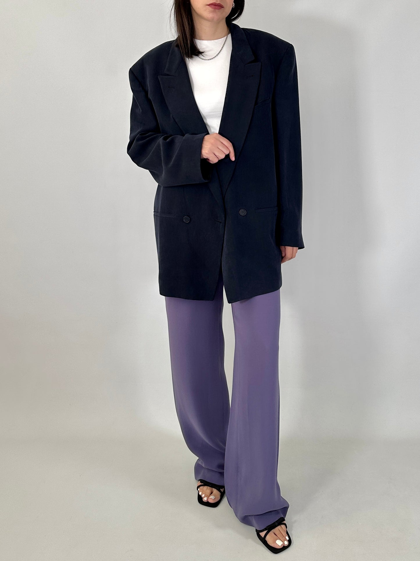 Vintage Byblos oversized silk blazer