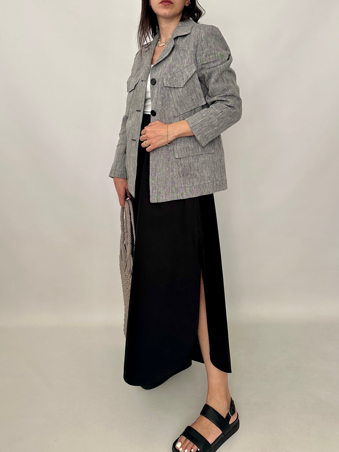 Max Mara pure linen utility jacket