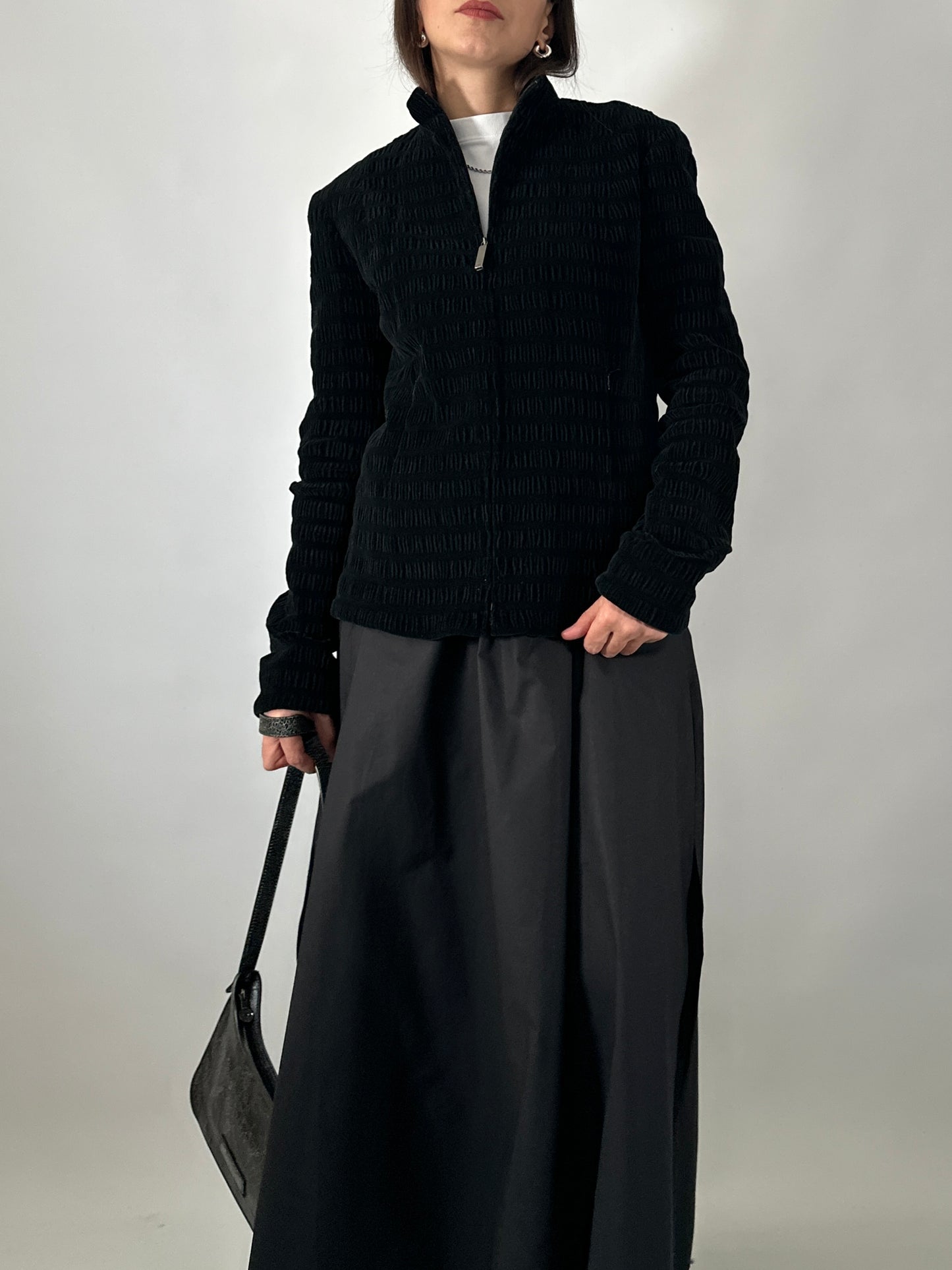 Vintage Ferré pleated velvet jacket