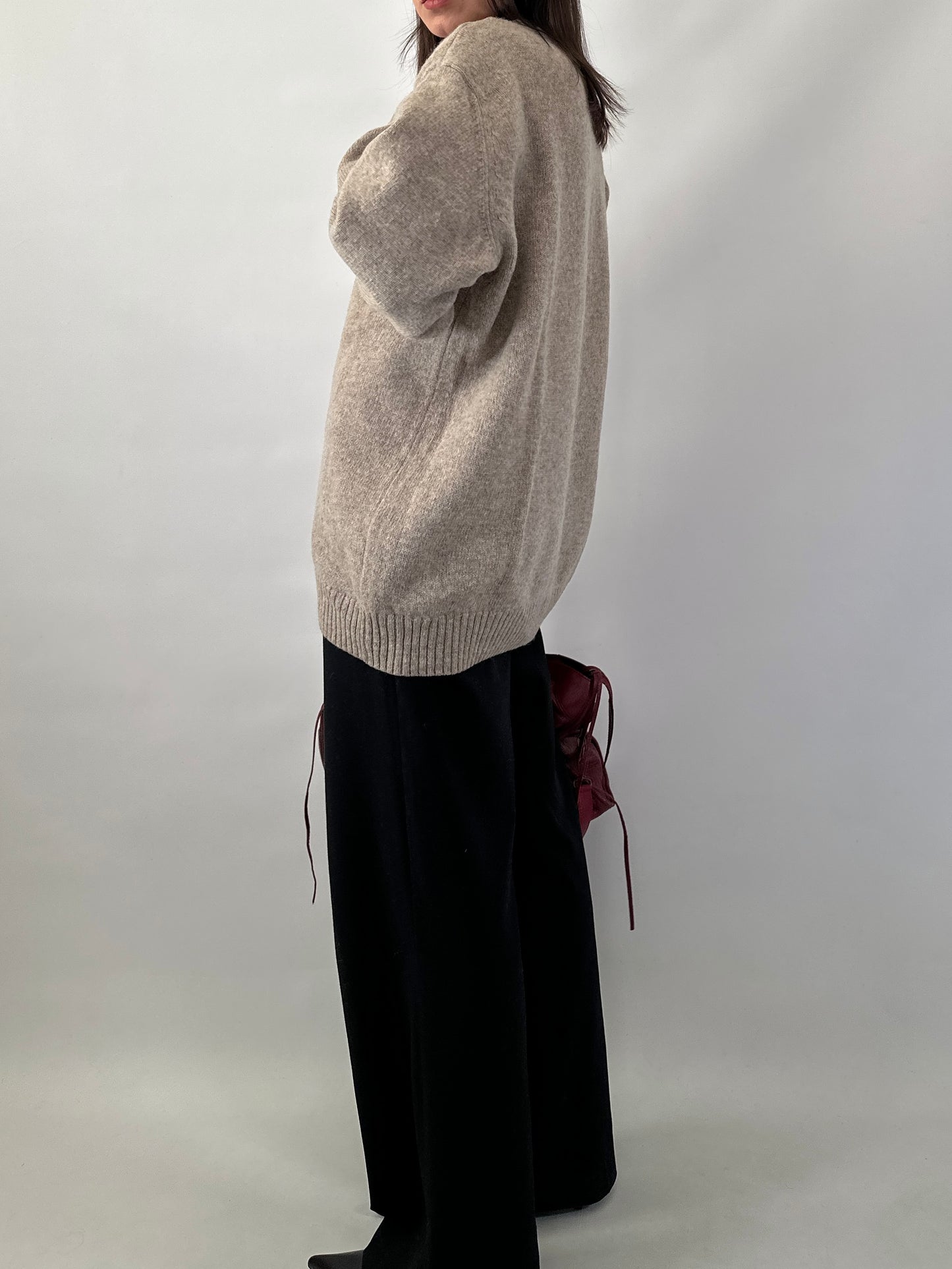 Pure wool oversized sweater