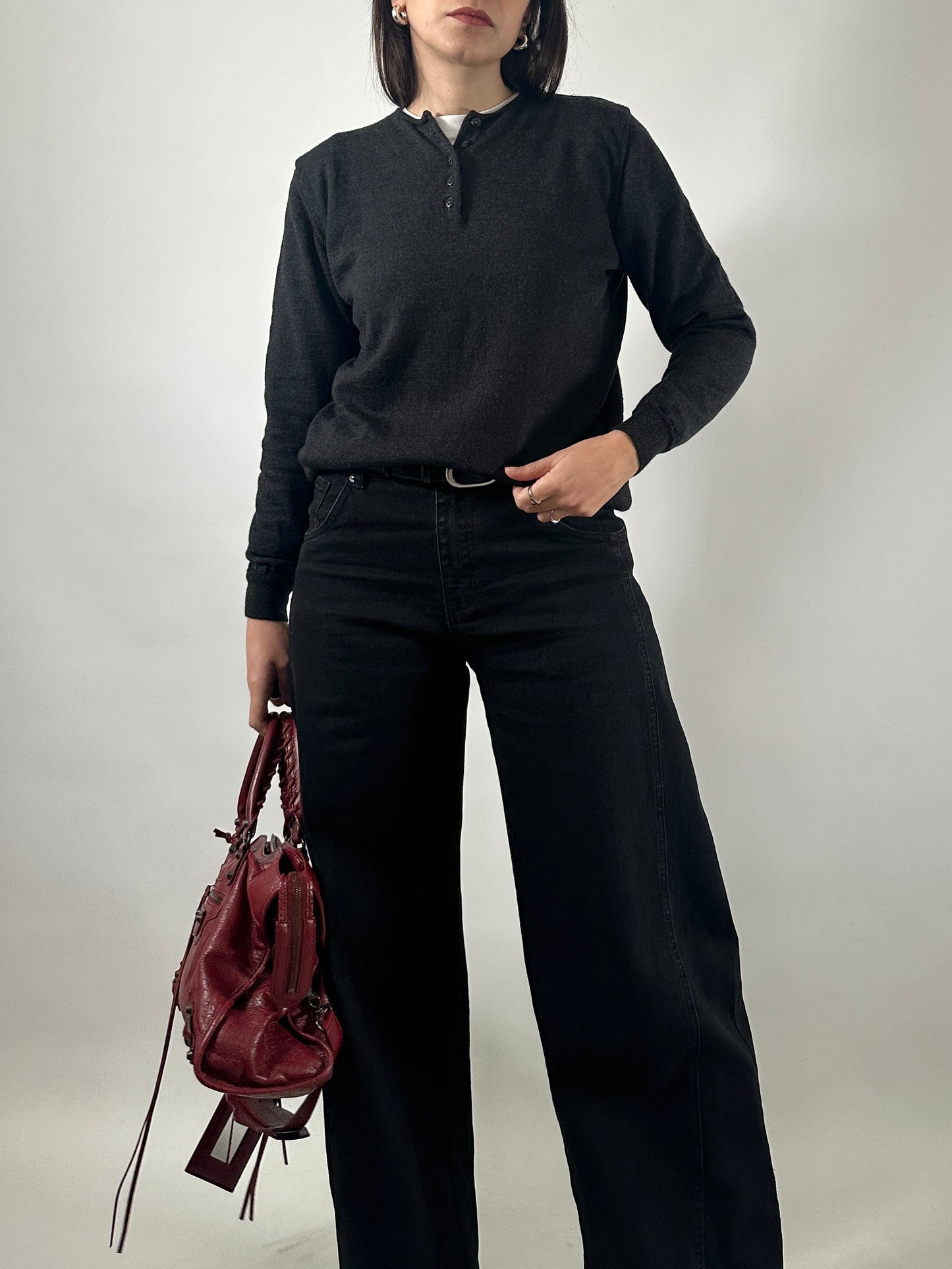 Merino Wool Henley Sweater