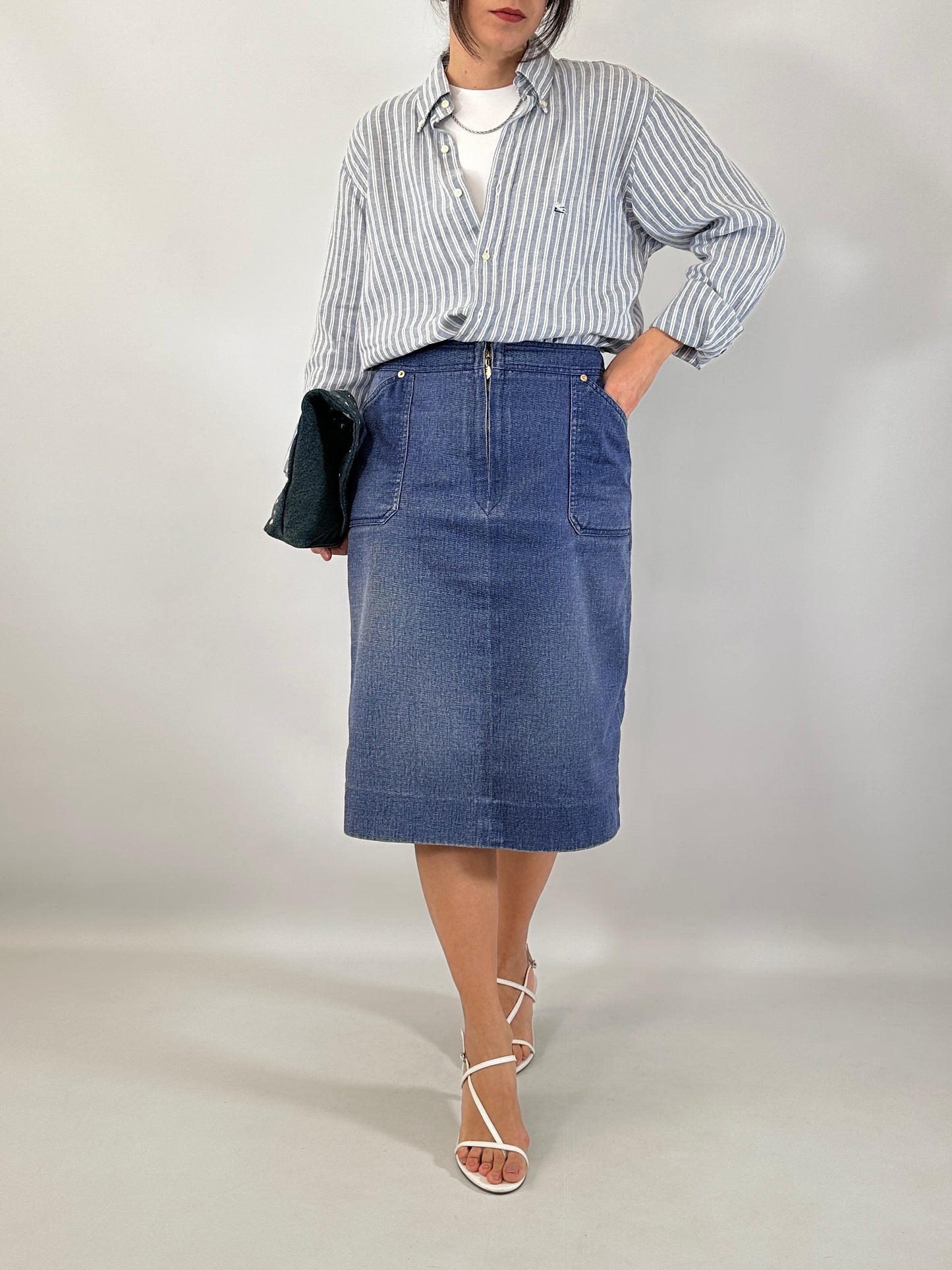 Vintage Celine denim skirt
