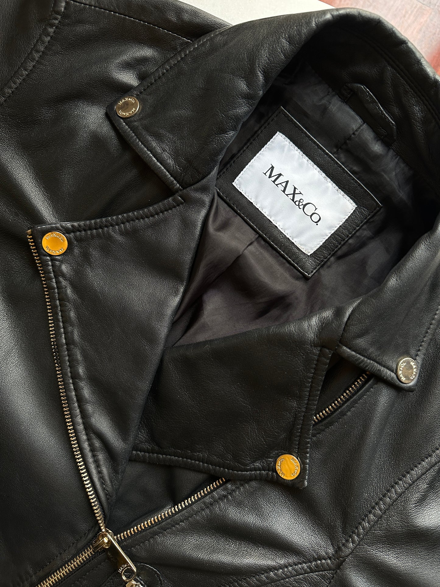 Soft leather biker jacket