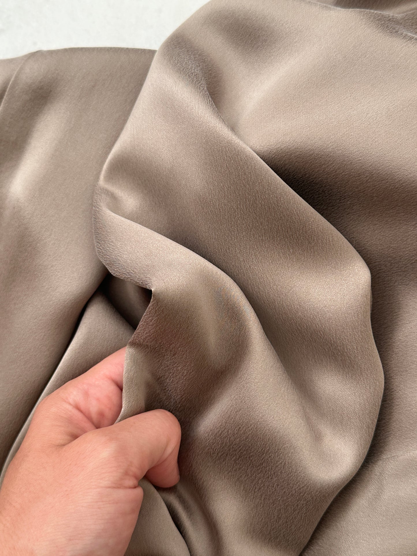 Pure silk pull-on trousers