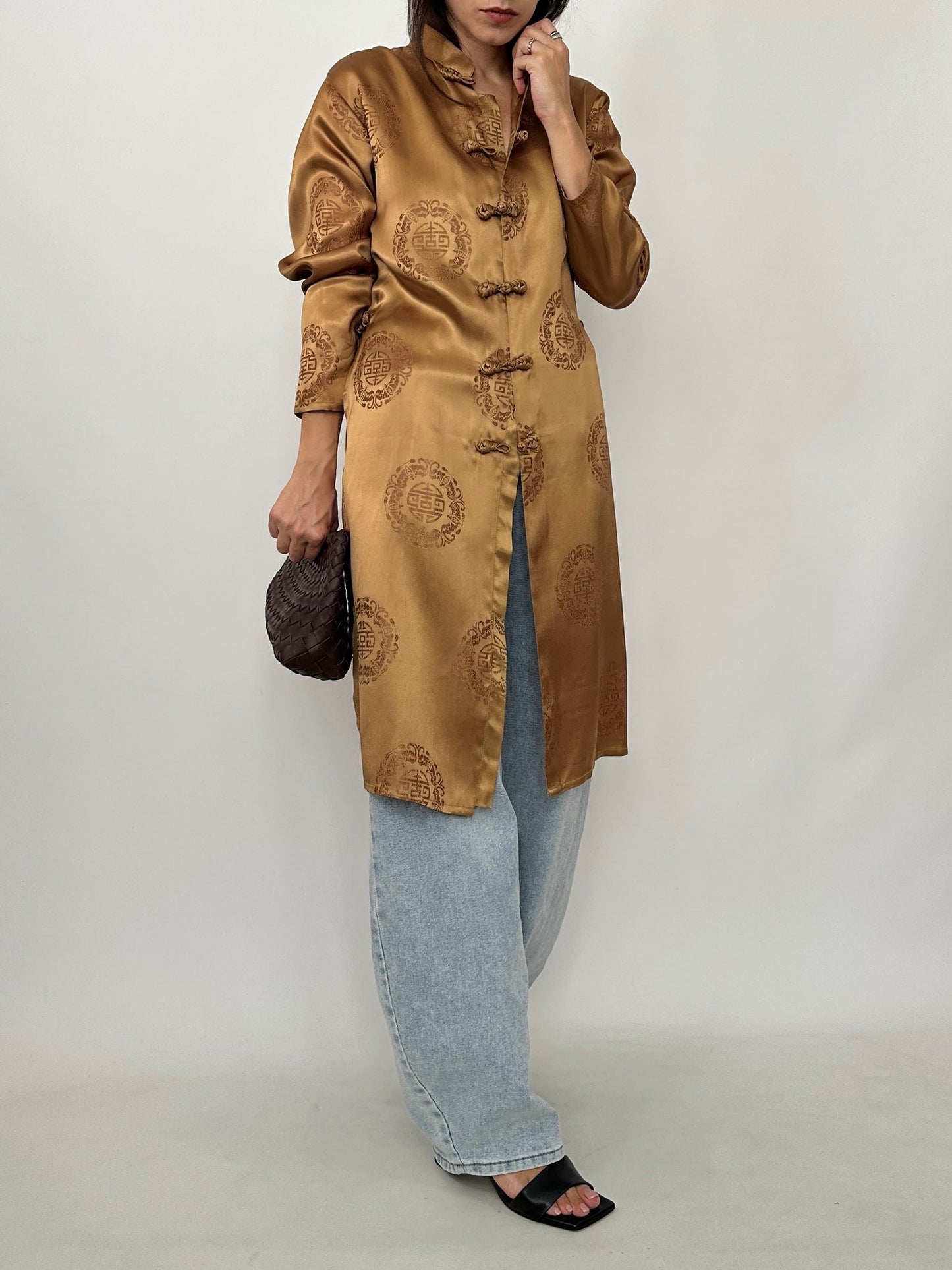 Silk Jacquard Mandarin Tunic